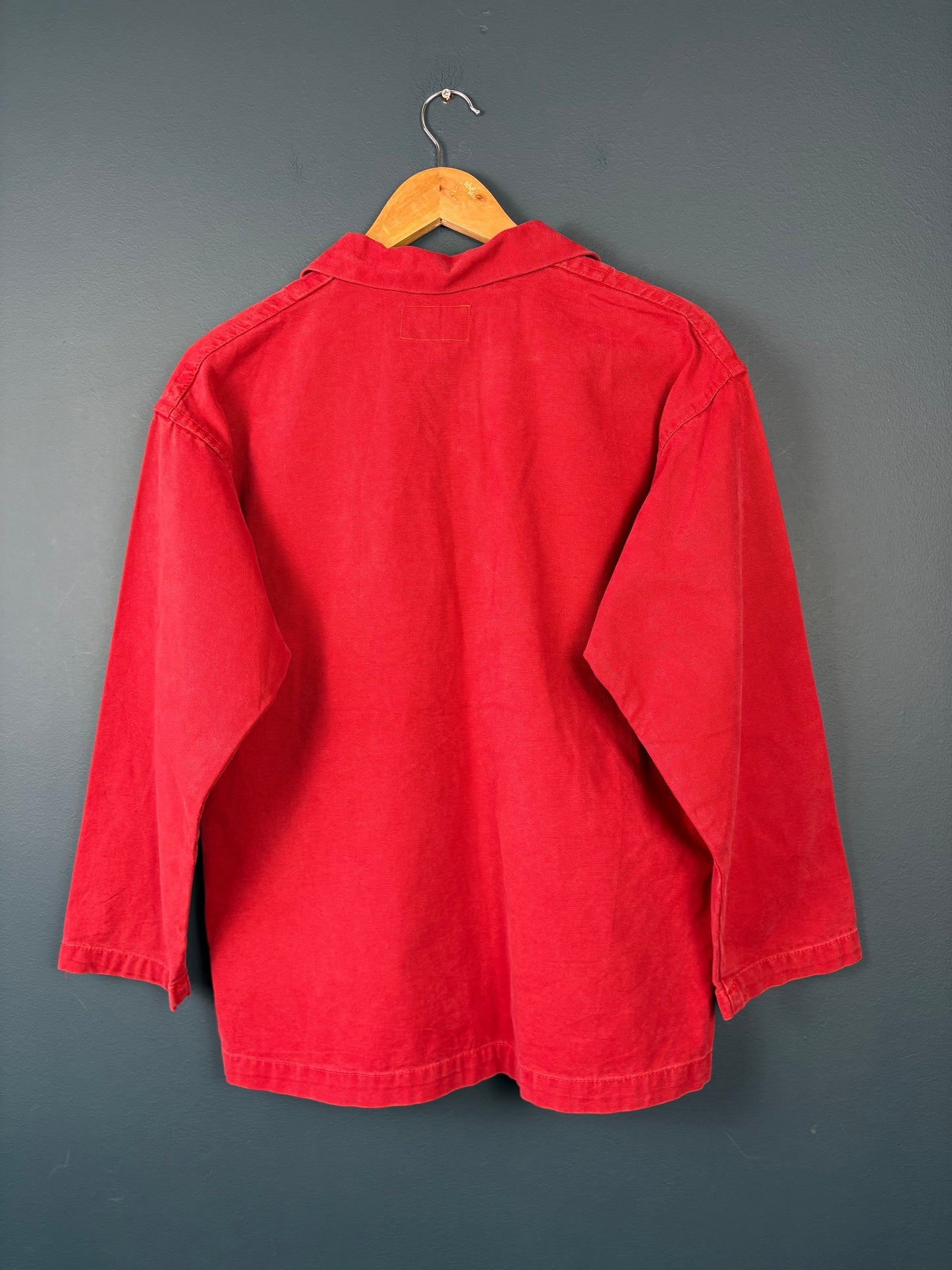 True Vintage 1970s Red French Fisherman Smock Jacket (S)