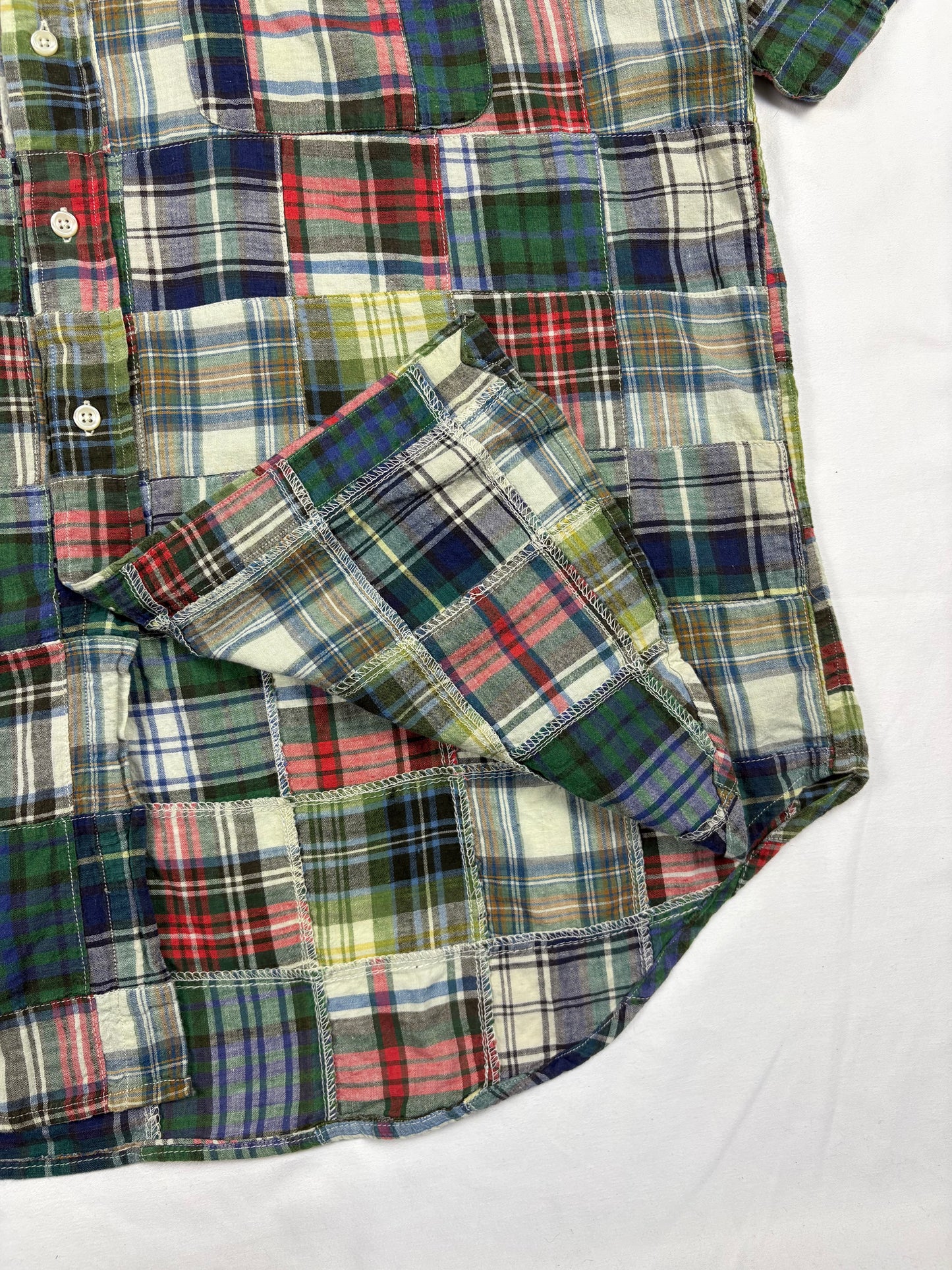 Vintage Ralph Lauren Patchwork Madras Shirt (L)