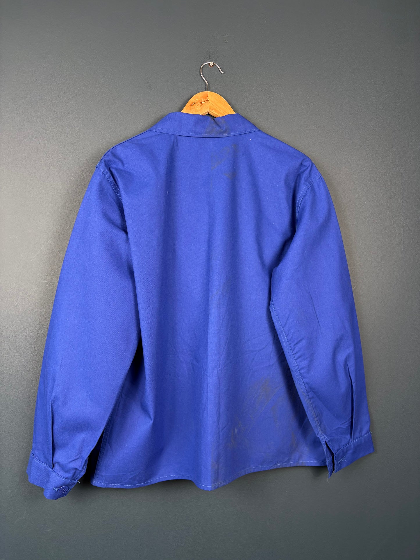 True Vintage 1960s Blue French Zip-up Workwear Jacket (L)