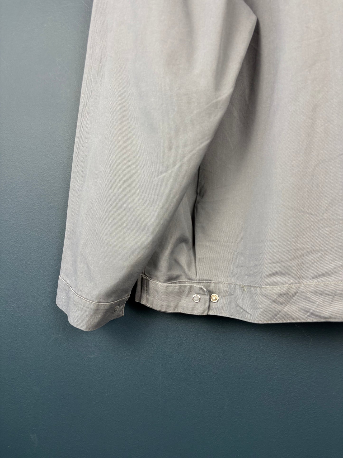 True Vintage 1980s Grey Pop Button French Chore Jacket (L)