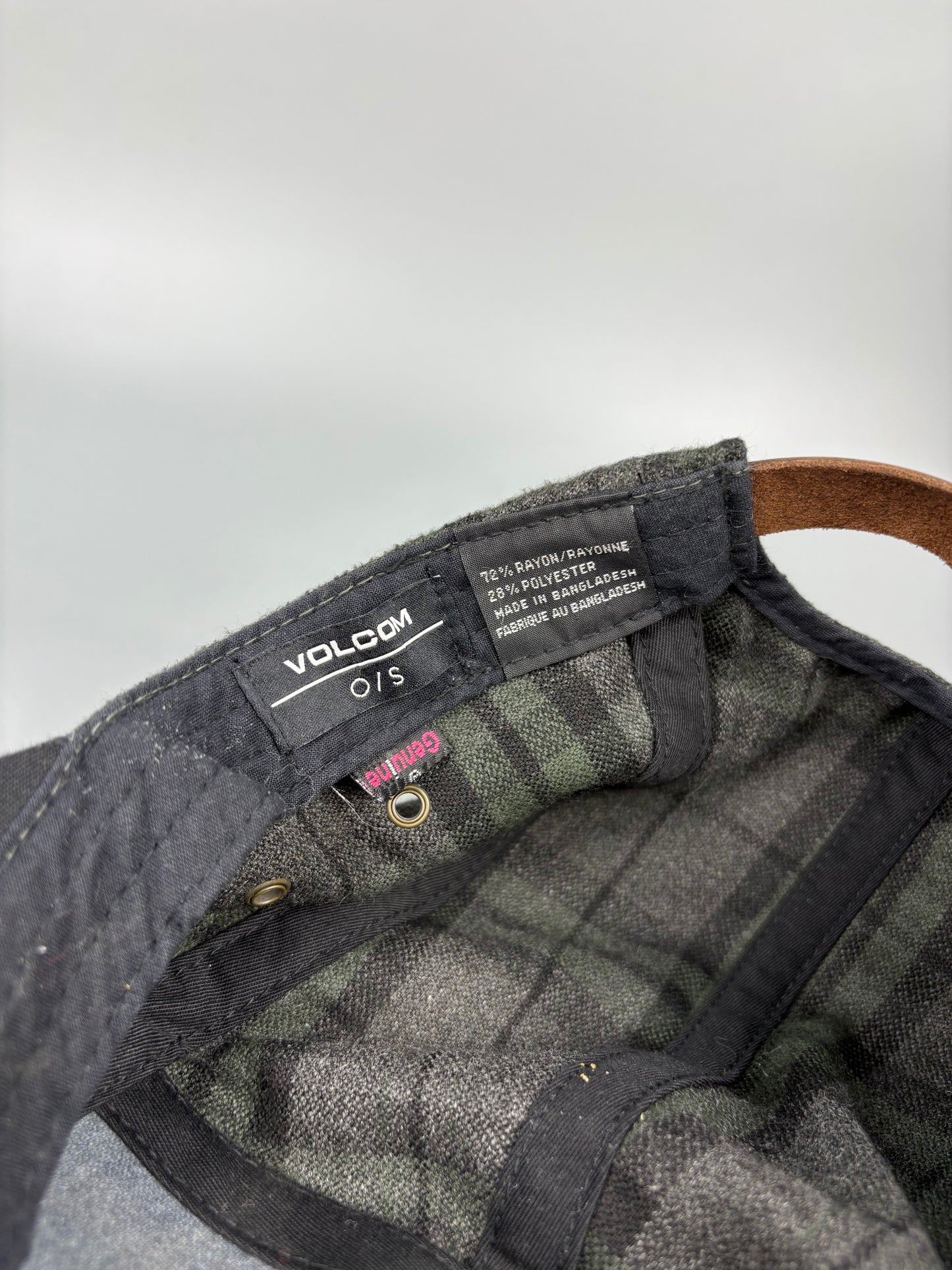Vintage Volcom Surfwear Plaid Green Cap