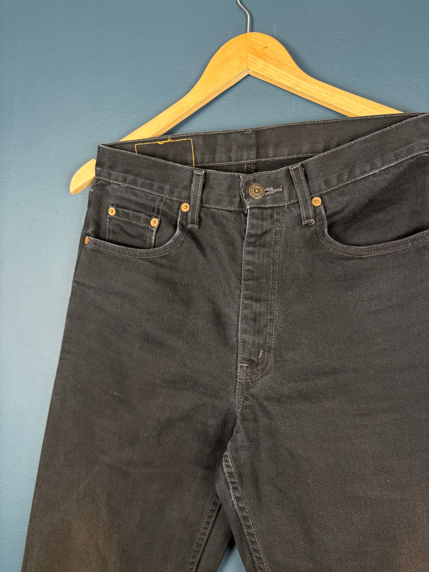 Vintage Levi's 80s Orang Tab Black Denim Jeans (30x34)