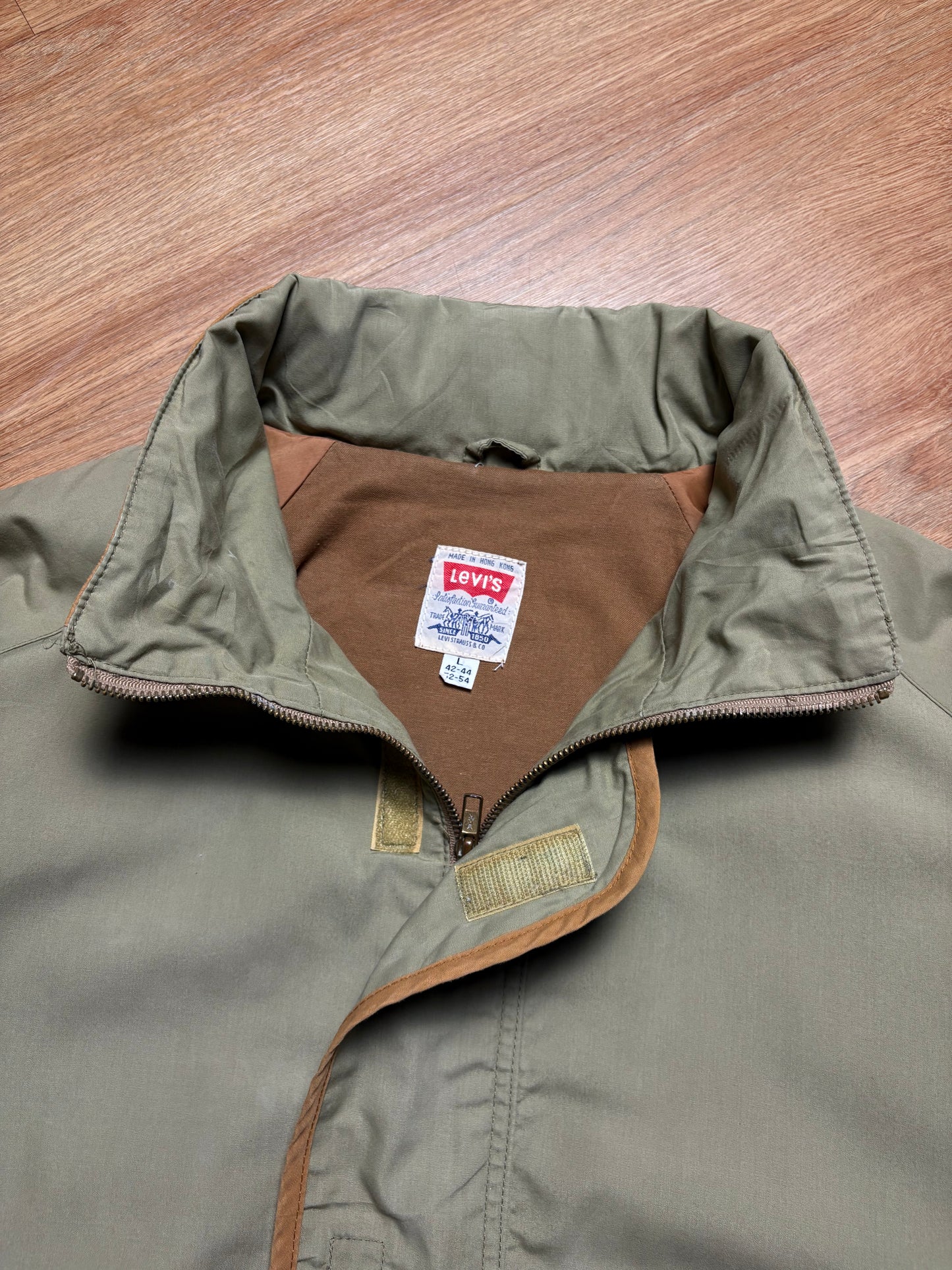 Levi's 90s Military Green Canvas Light Zip-up Jacket (L)