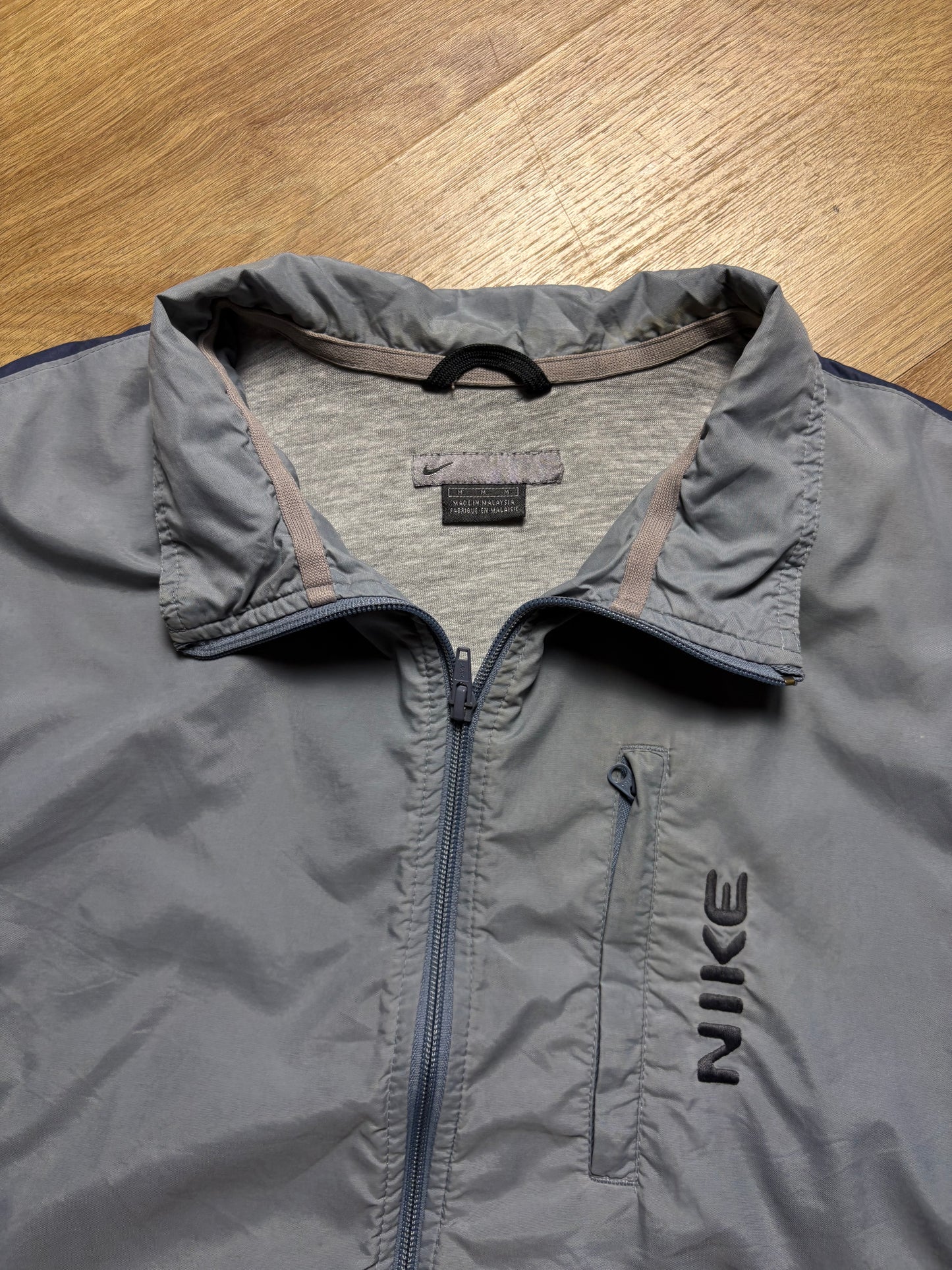 Nike 2000s Baby Blue + Navy Track Jacket (M)