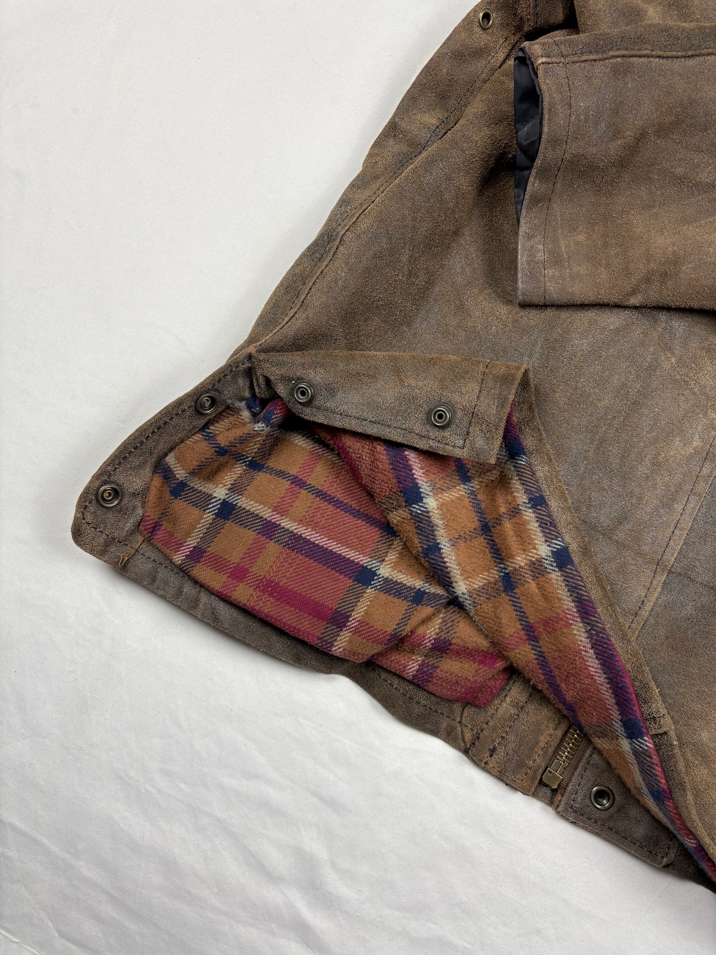 True Vintage 80s Italian Brown Leather Jacket (M)