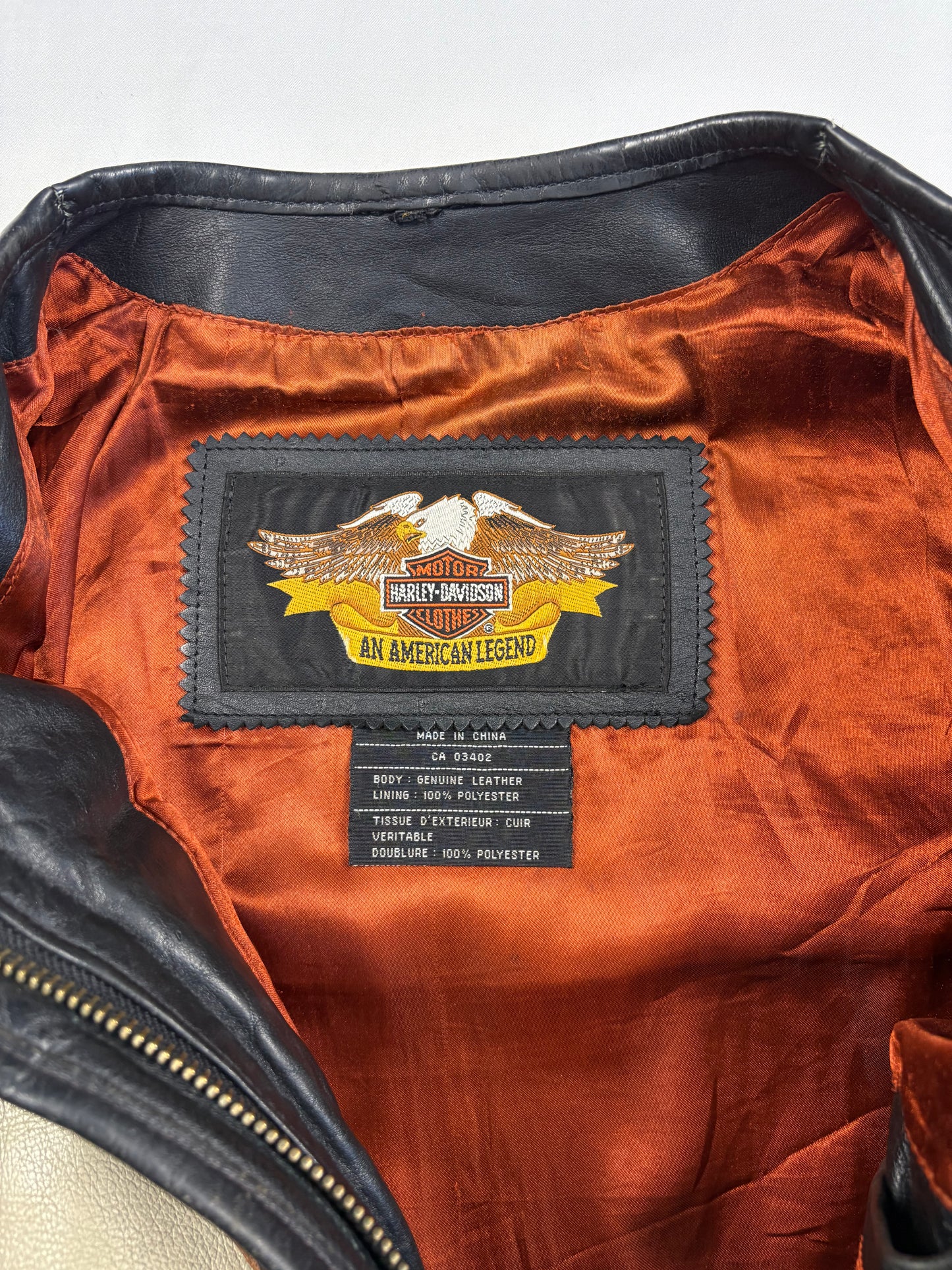 Vintage Harley Davidson Buttery Leather Cream Biker Jacket (women's M)