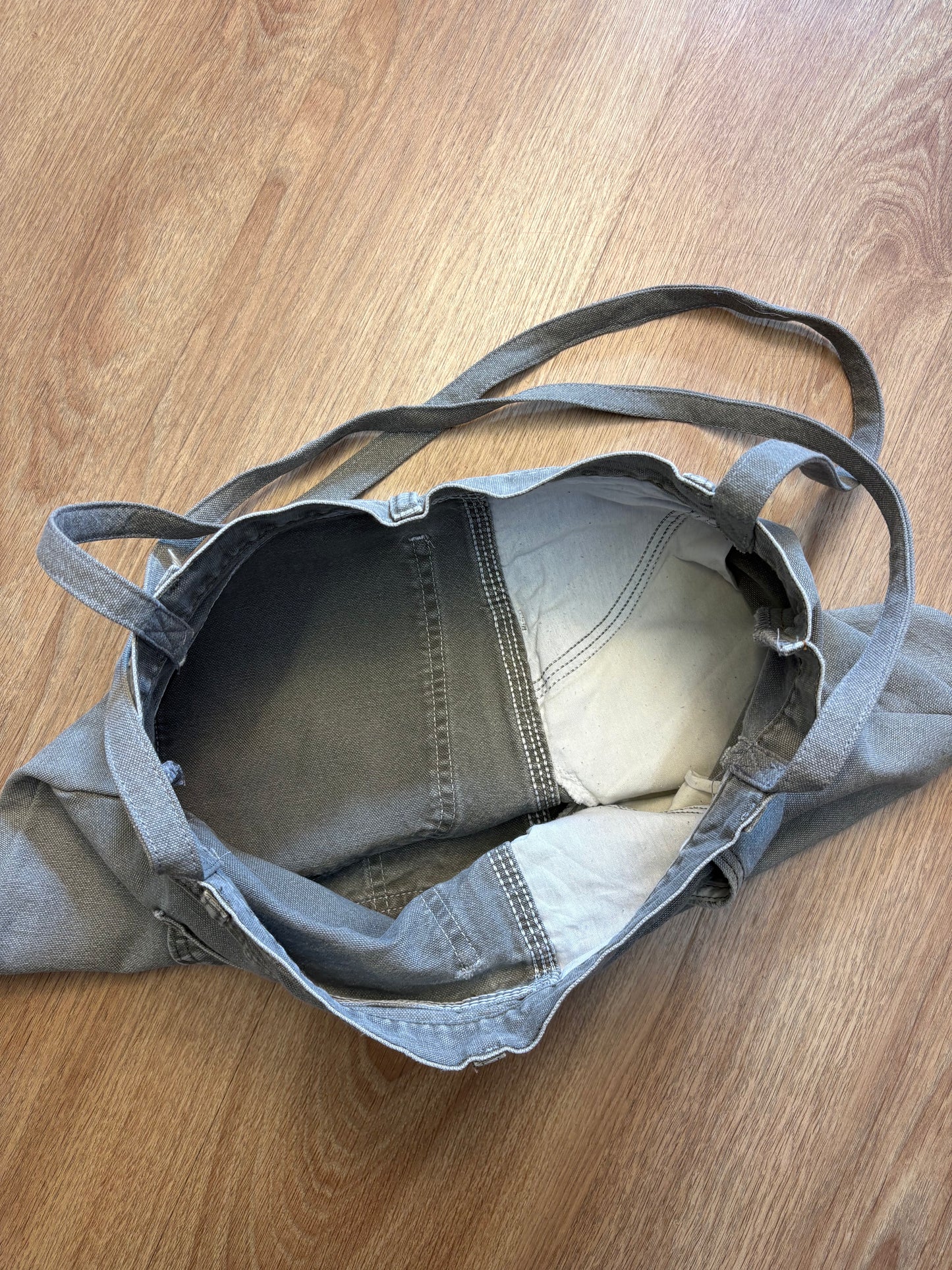 Carhartt Reworked Cargo Pocket Khaki Tote Bag