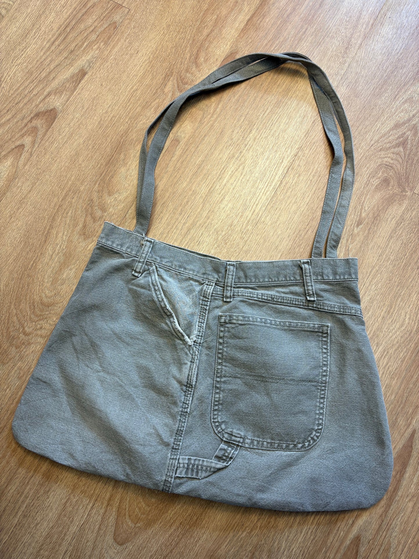 Carhartt Reworked Cargo Pocket Khaki Tote Bag