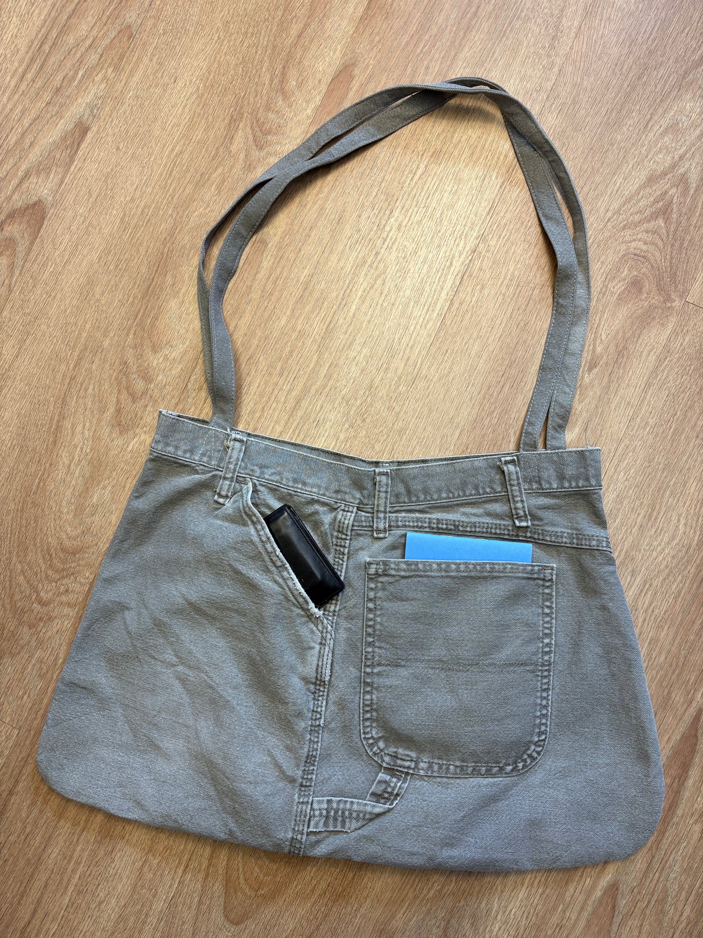 Carhartt Reworked Cargo Pocket Khaki Tote Bag