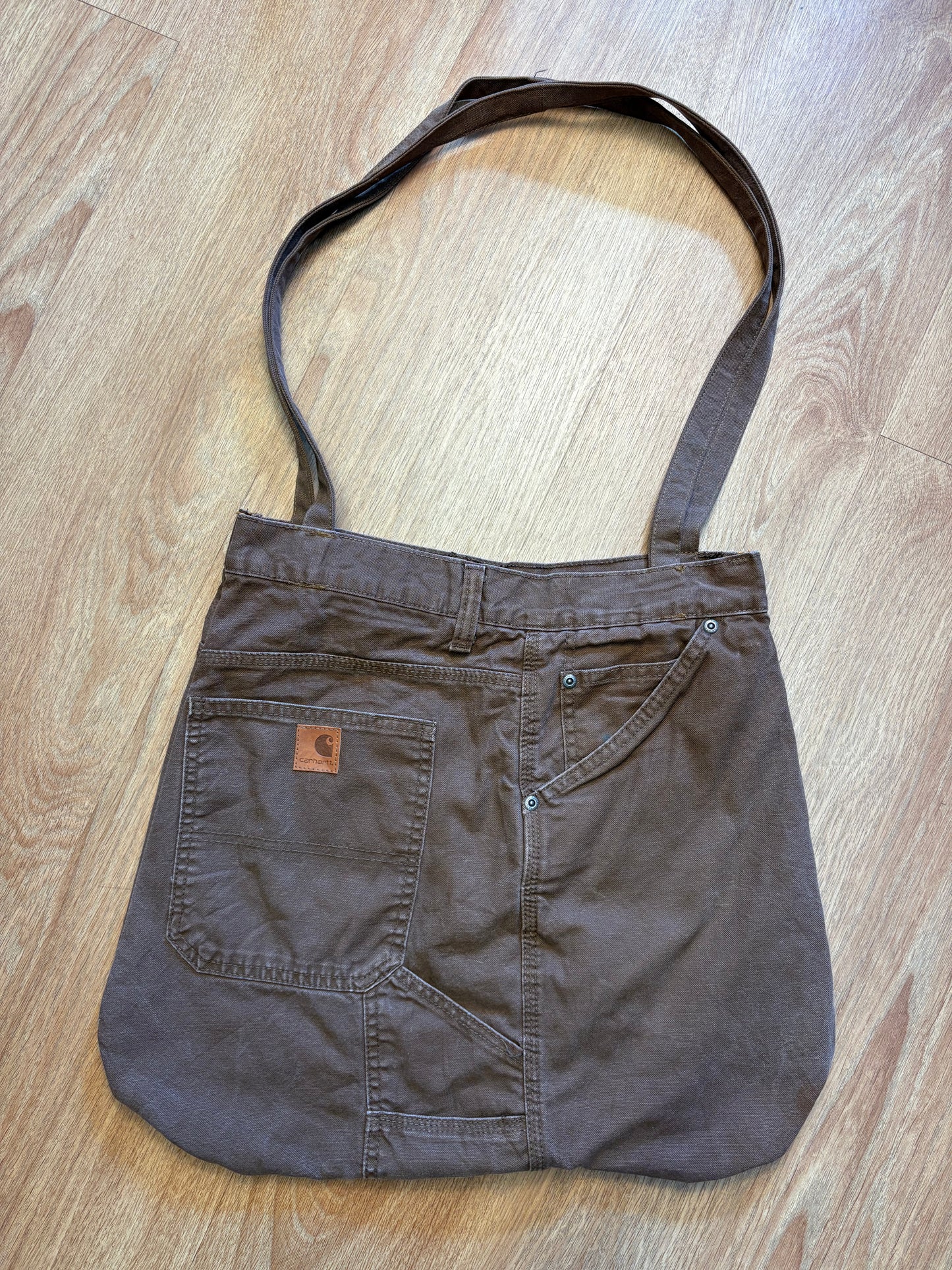 Carhartt Reworked Cargo Pocket Brown Tote Bag