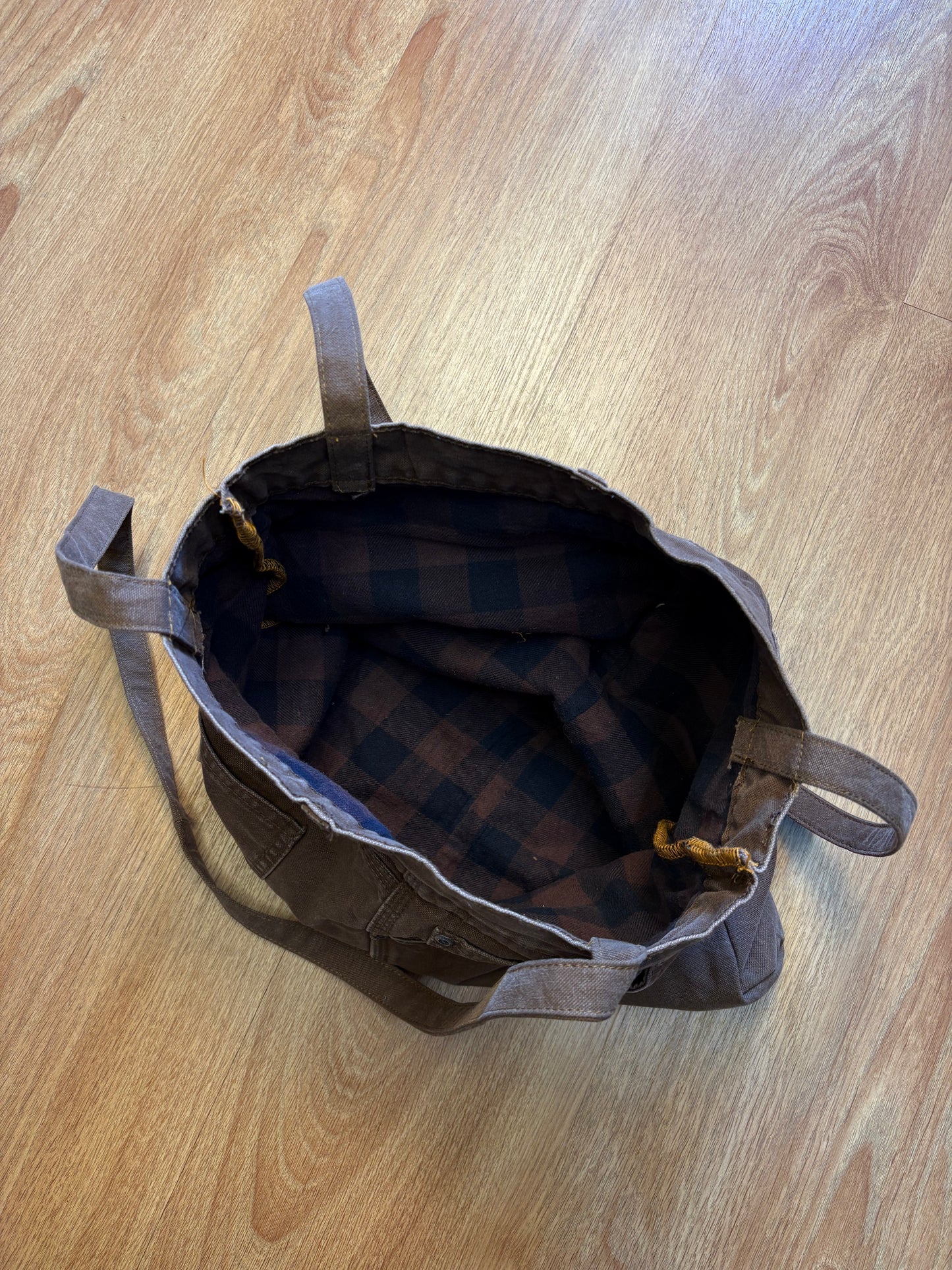 Carhartt Reworked Cargo Pocket Brown Tote Bag
