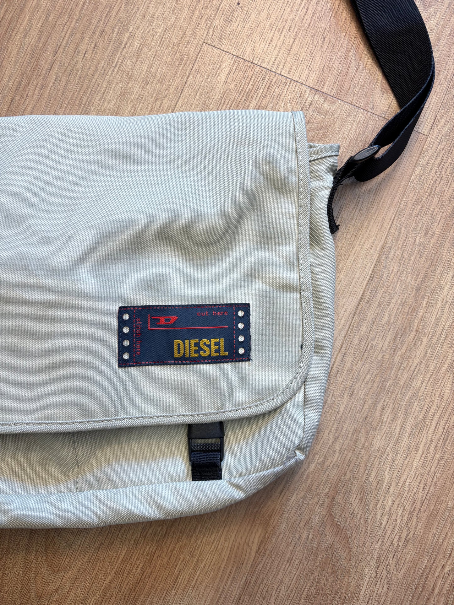 Diesel Industry Beige Messenger Cross-Body Bag