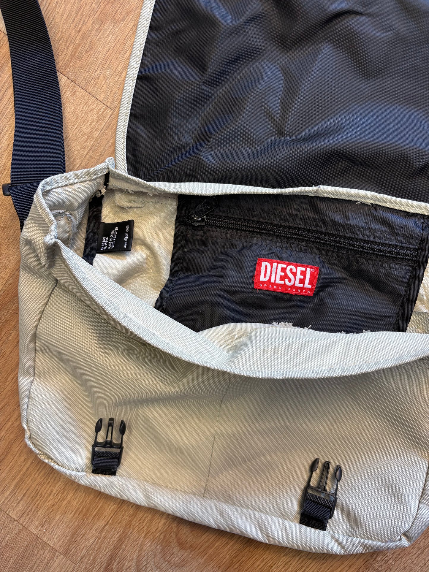 Diesel Industry Beige Messenger Cross-Body Bag