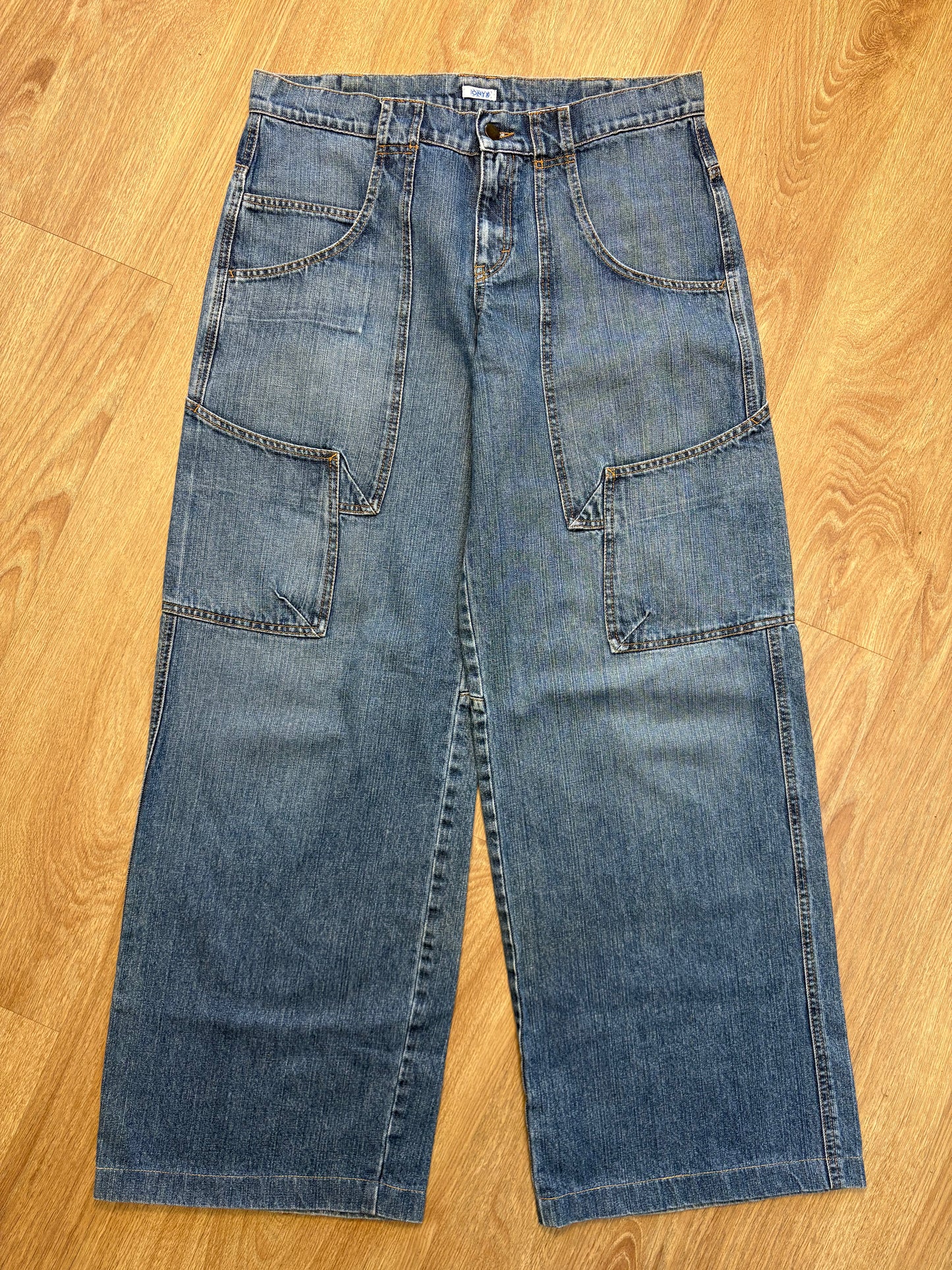Onyx Denim 90s Super Baggy Carpenter Denim Jeans (32x32)