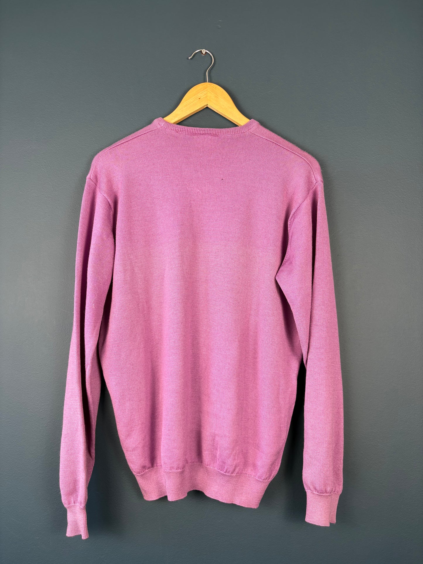 Vintage Lacoste Chemise 90s Lilac Purple Knit Jumper (L)