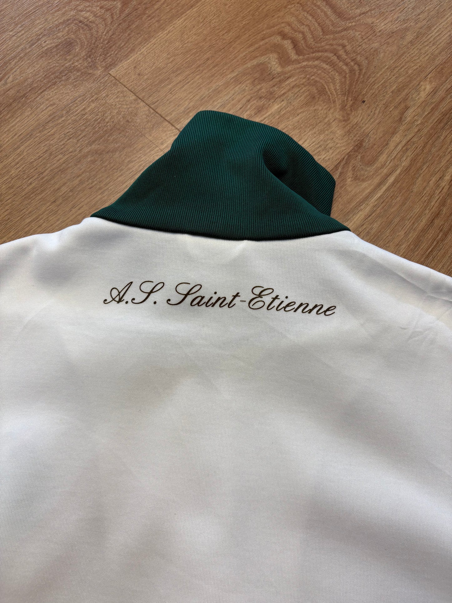 Adidas Saint Etienne 2000s White Football Track Jacket (L)
