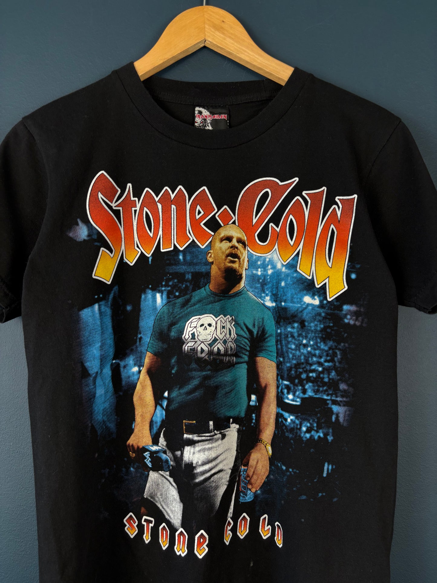 Vintage Stone Cold Steve Austin WWF Wrestling Black Tee (S)