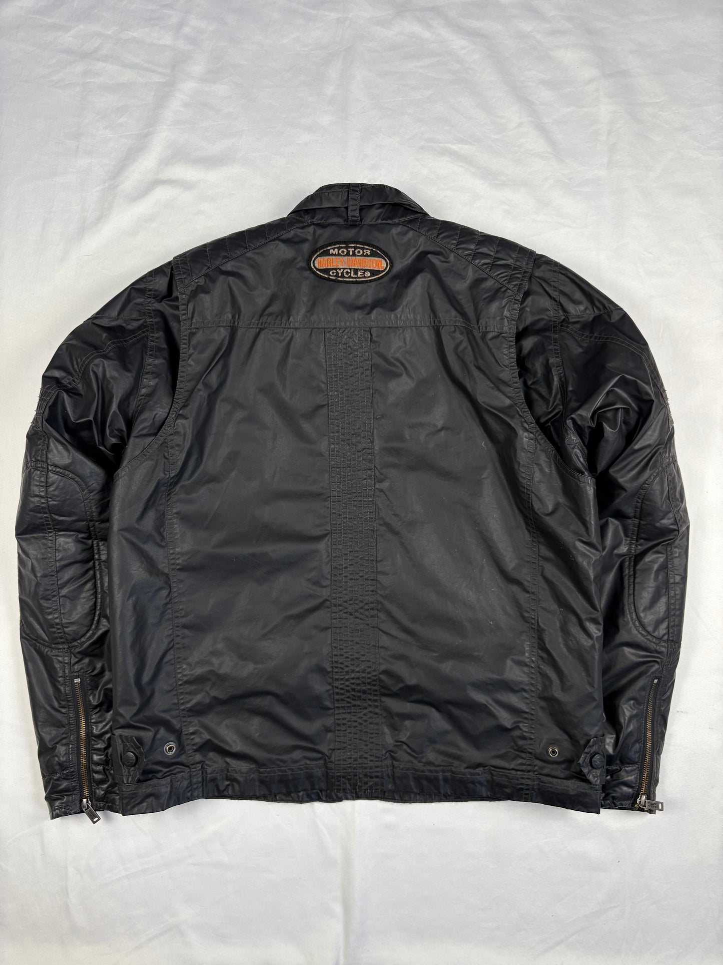 Vintage Harley Davidson Black Biker Jacket (L)