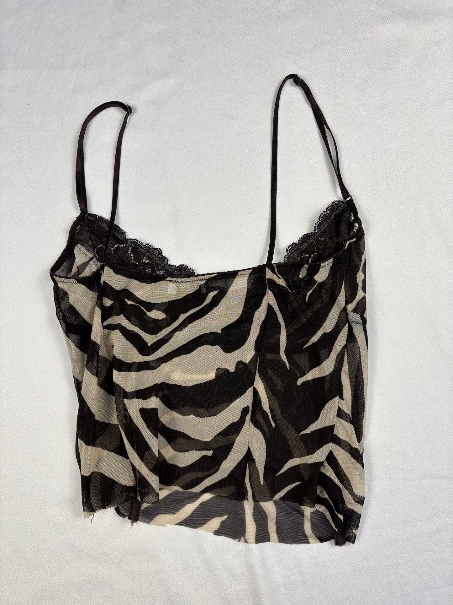 Vintage Dolce & Gabbana Zebra Print Lacey Top (women's S)