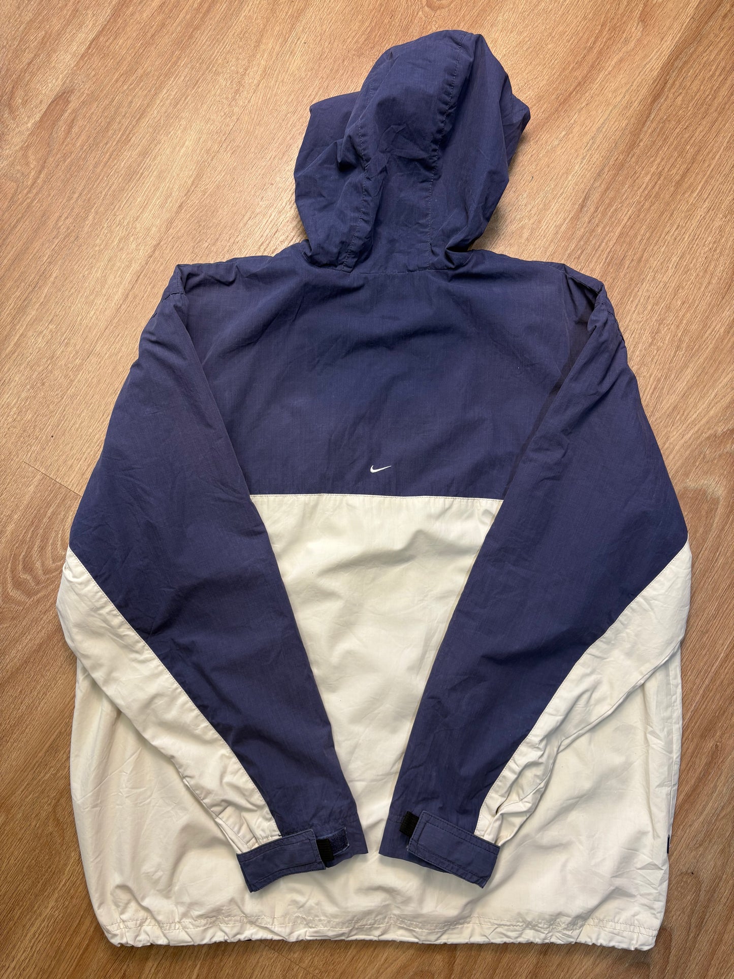 Nike 2000s Navy + Cream Technical Anorak Jacket (L)