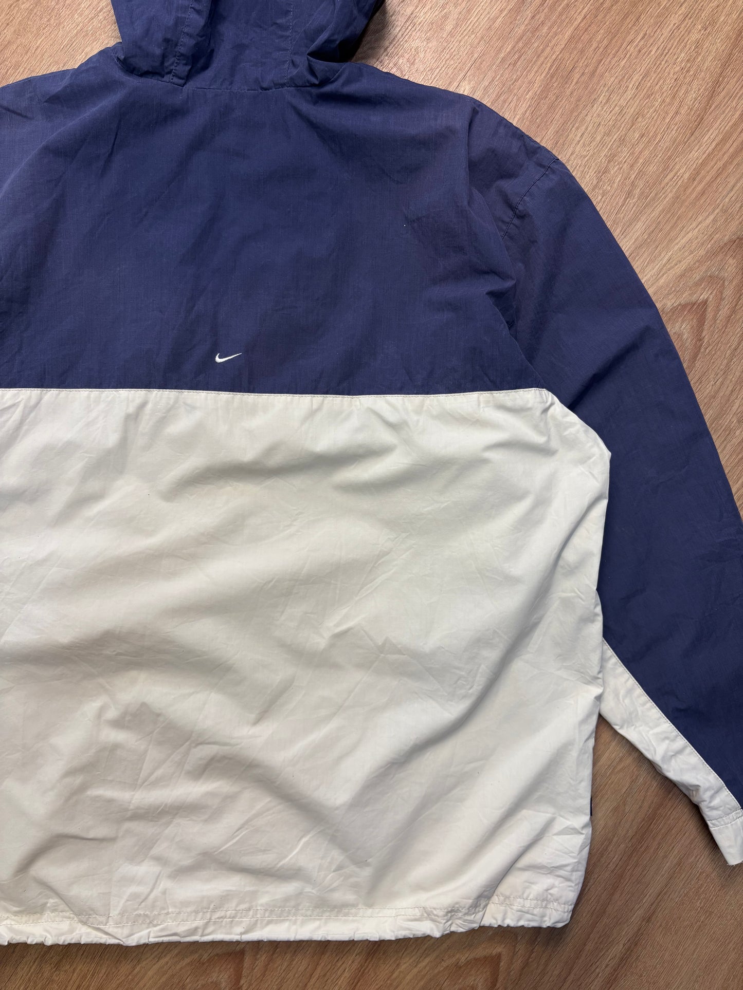 Nike 2000s Navy + Cream Technical Anorak Jacket (L)