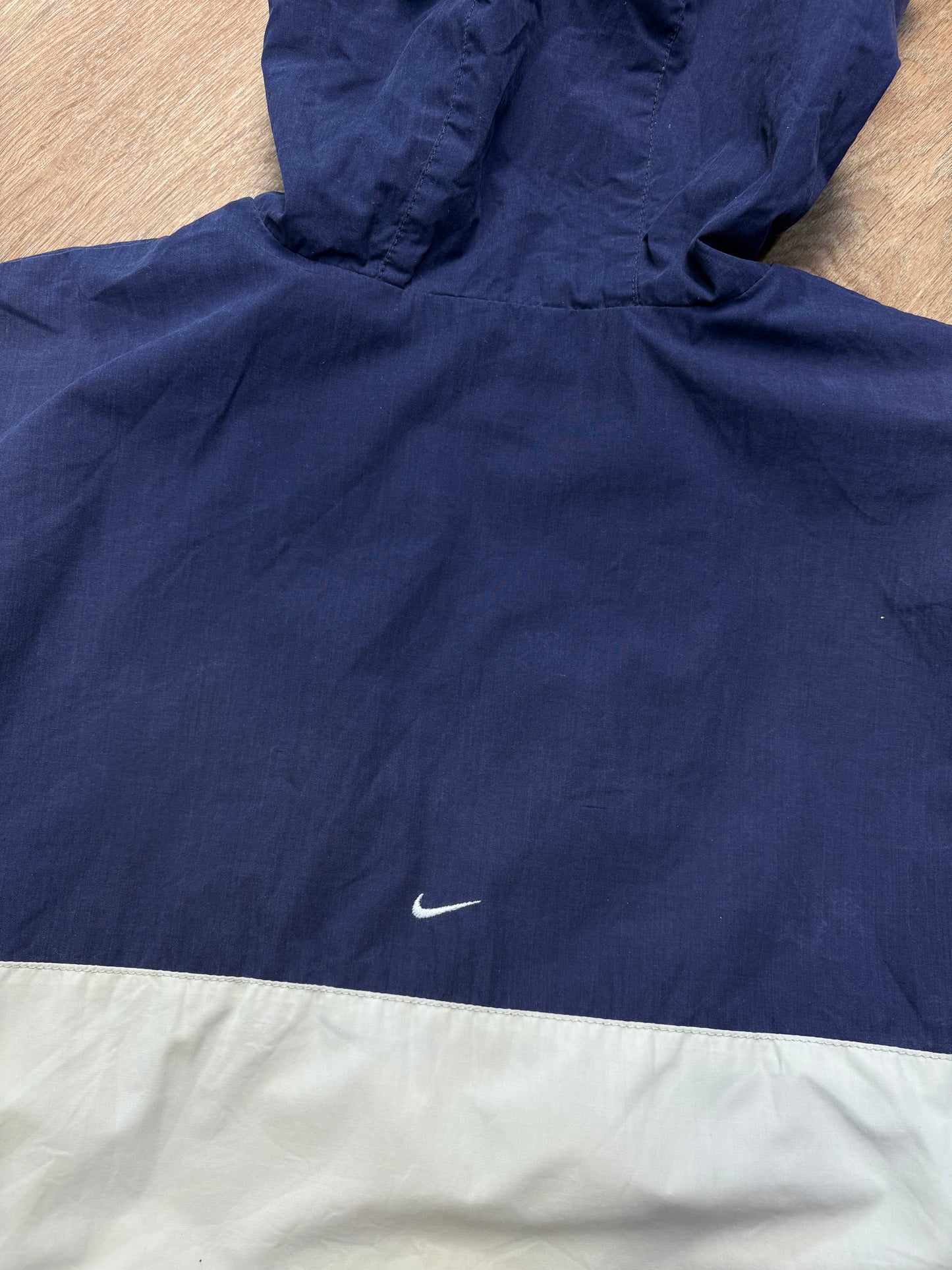 Nike 2000s Navy + Cream Technical Anorak Jacket (L)