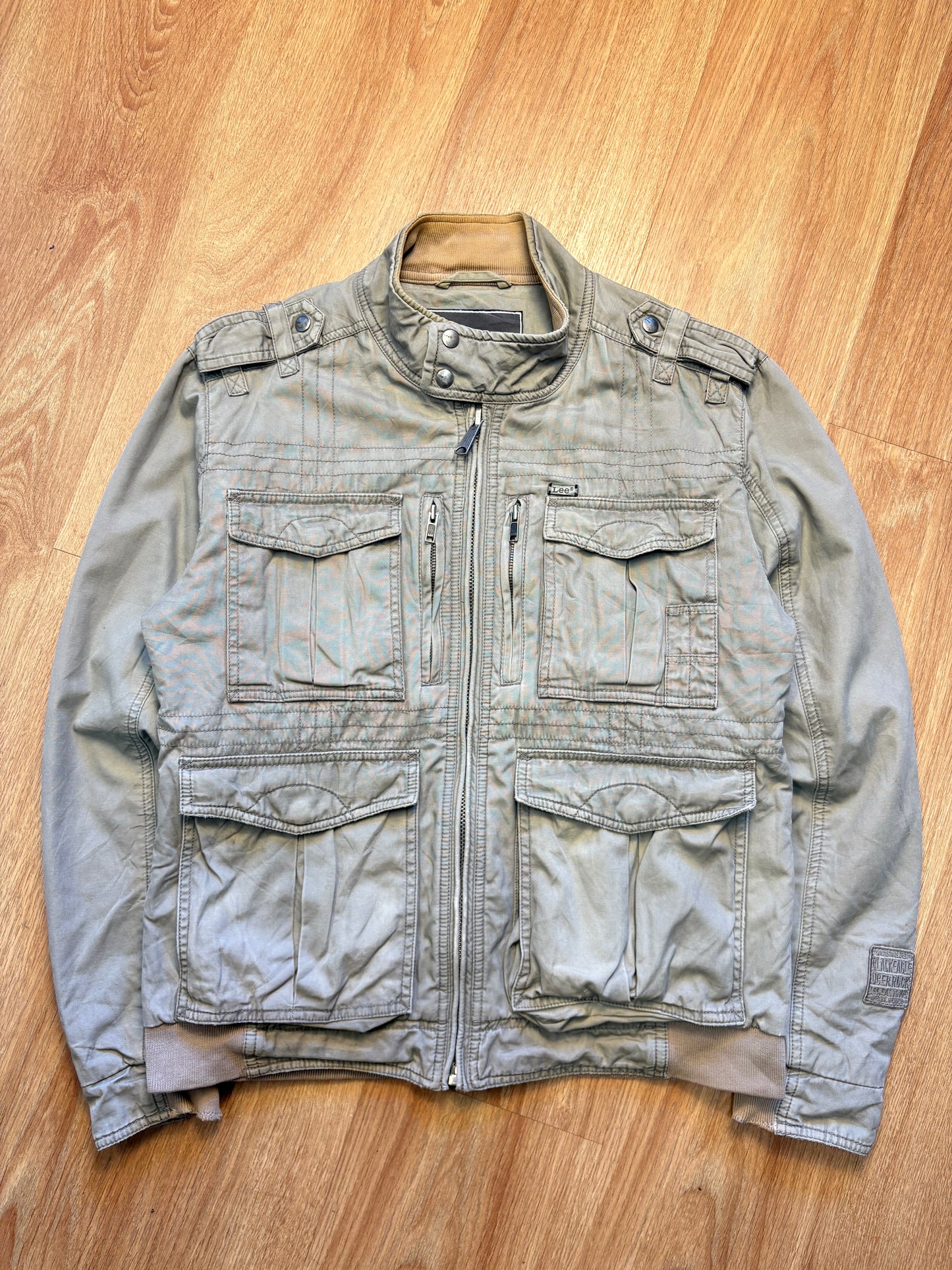 Lee Workwear 90s Khaki Green Technical Canvas Jacket (M)