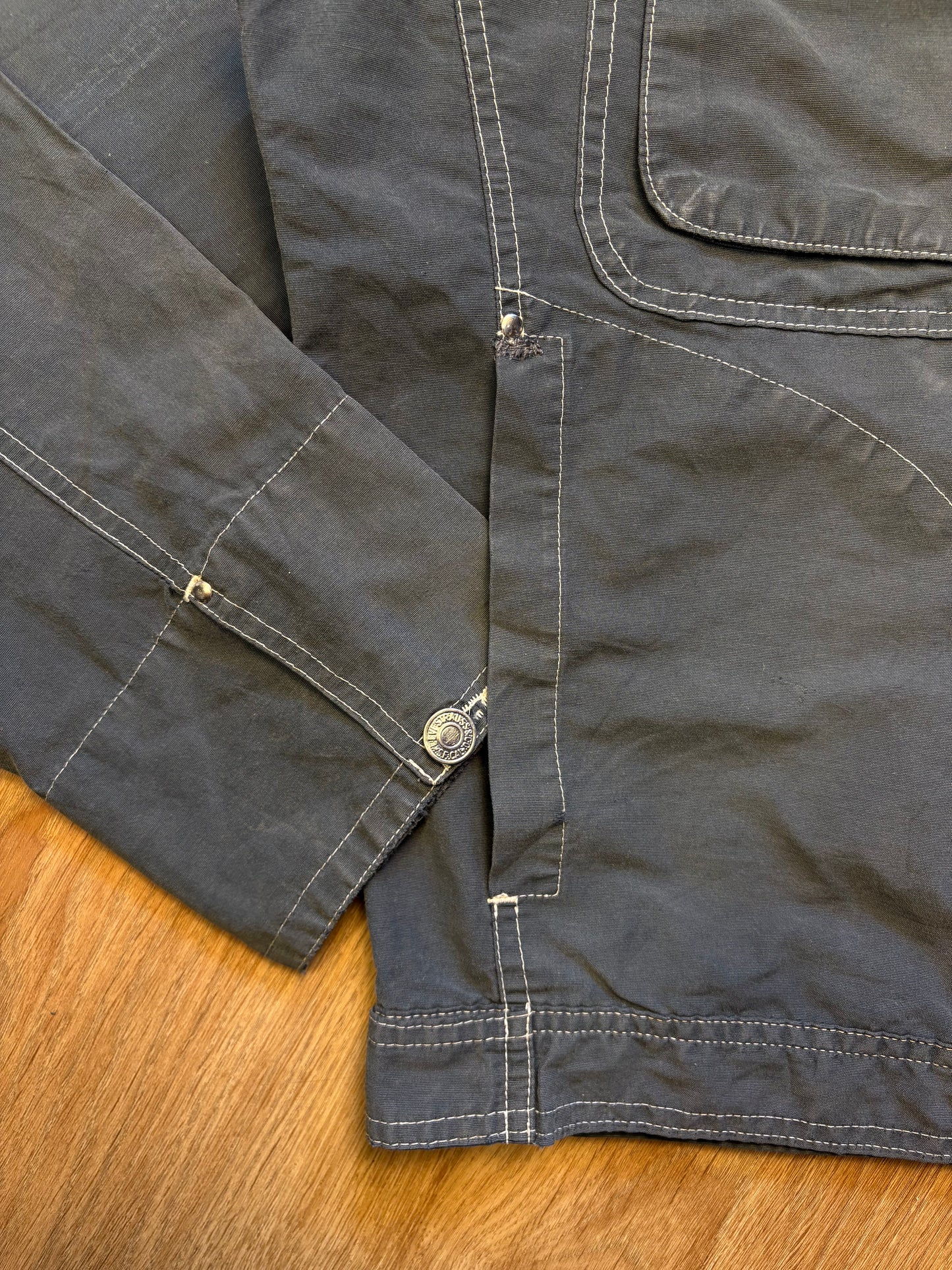 Levi's 90s Dark Grey Contrast Stitch Trucker Jacket (M)