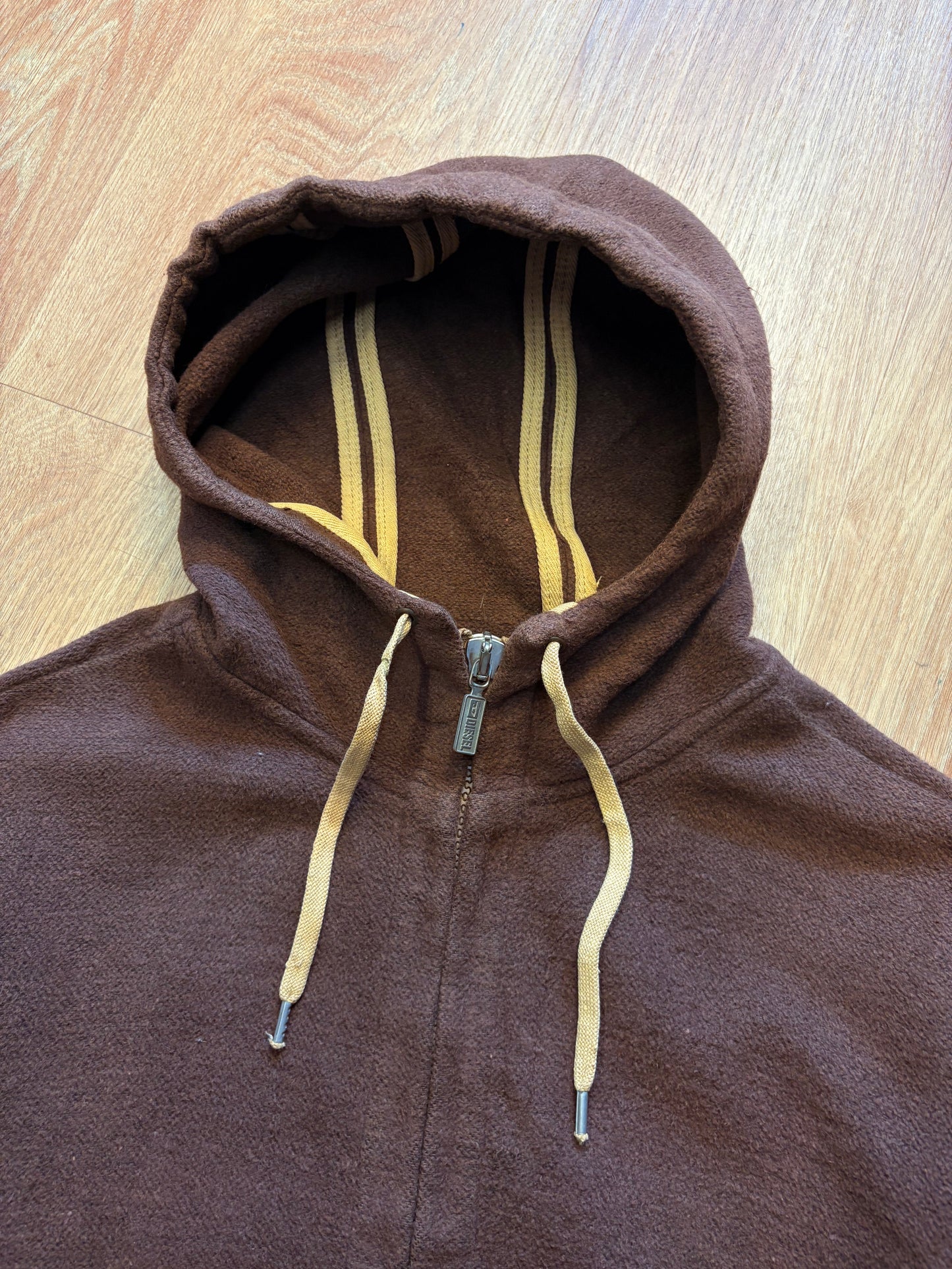 Diesel Industry 90s Brown Wool Hooded Jacket (L)