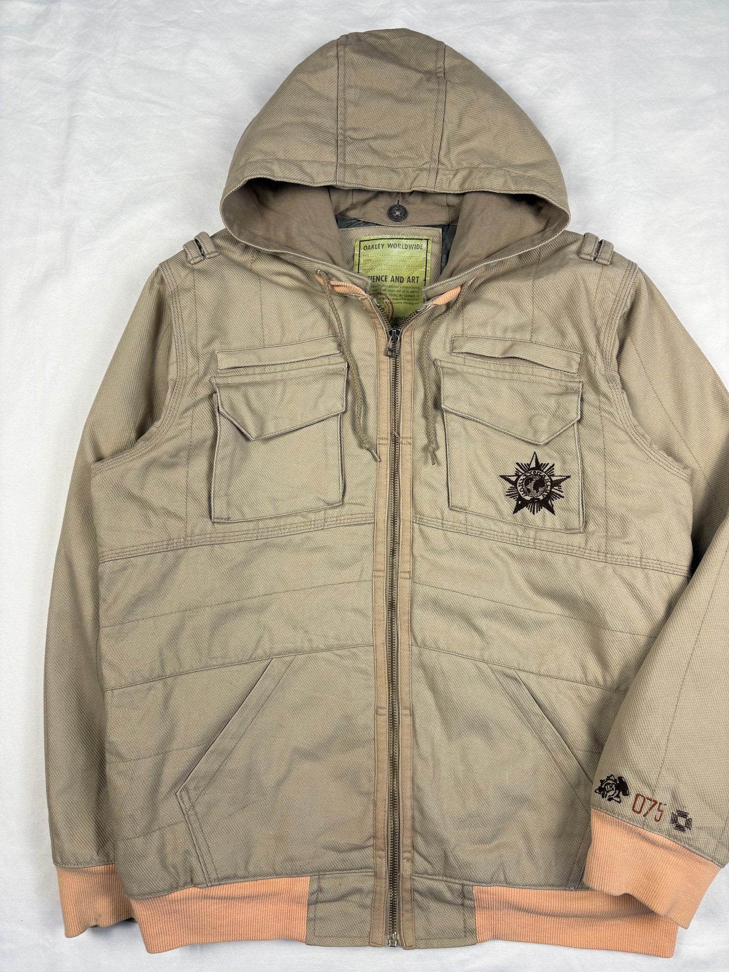 Vintage Oakley Softwear Beige Canvas Workwear Jacket (S)