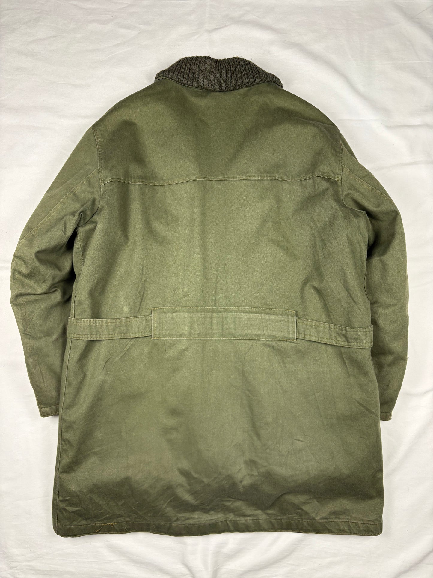 True Vintage 70s Sherling Lined Military Green Overcoat (M)