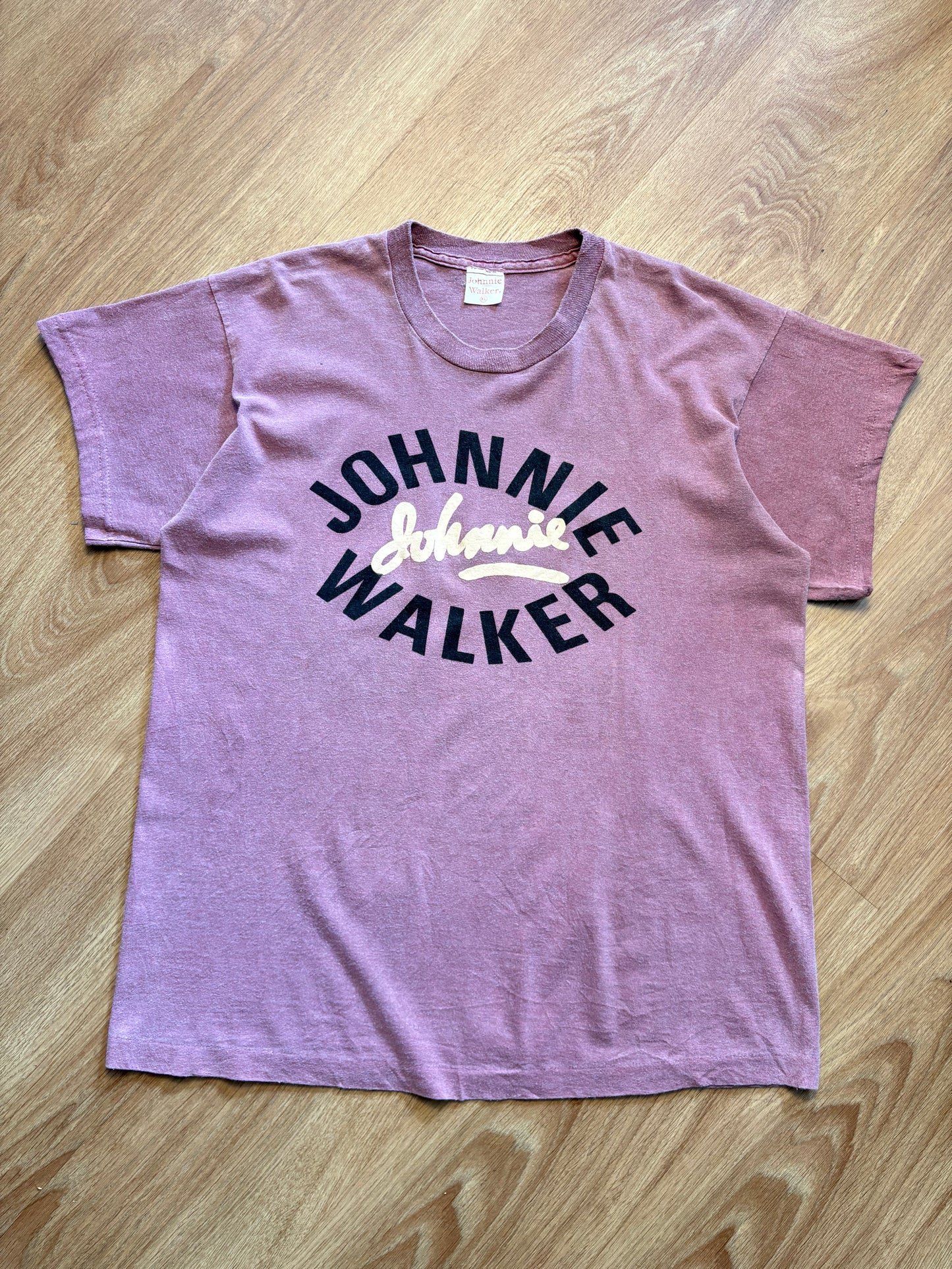 Johnnie Walker Alcohol 90s Light Purple Graphic Tee (XL)