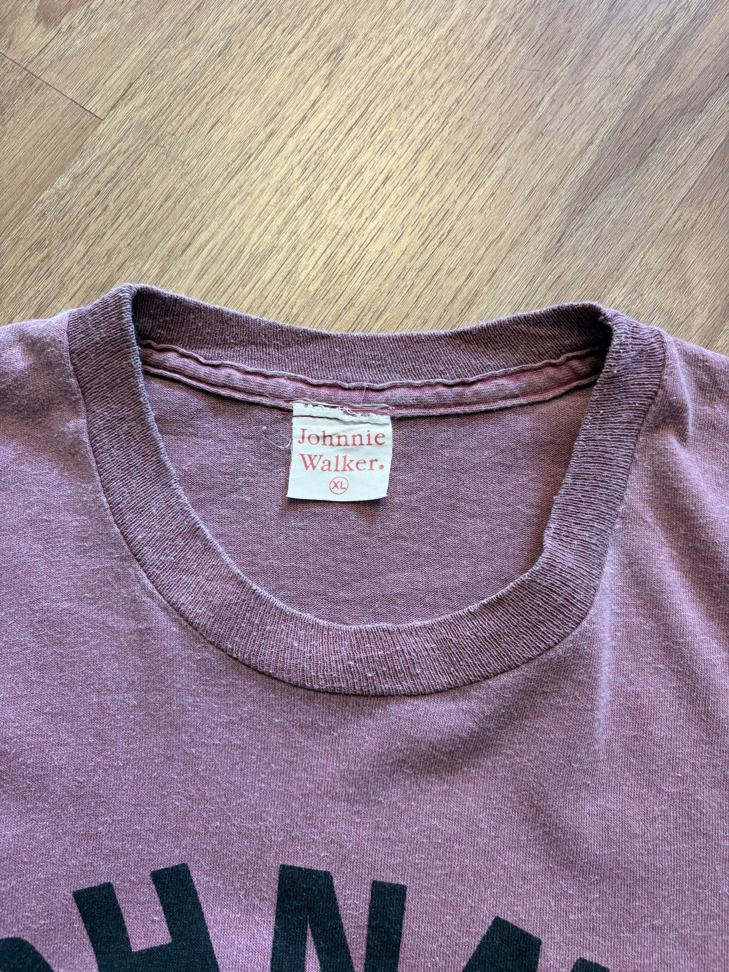 Johnnie Walker Alcohol 90s Light Purple Graphic Tee (XL)