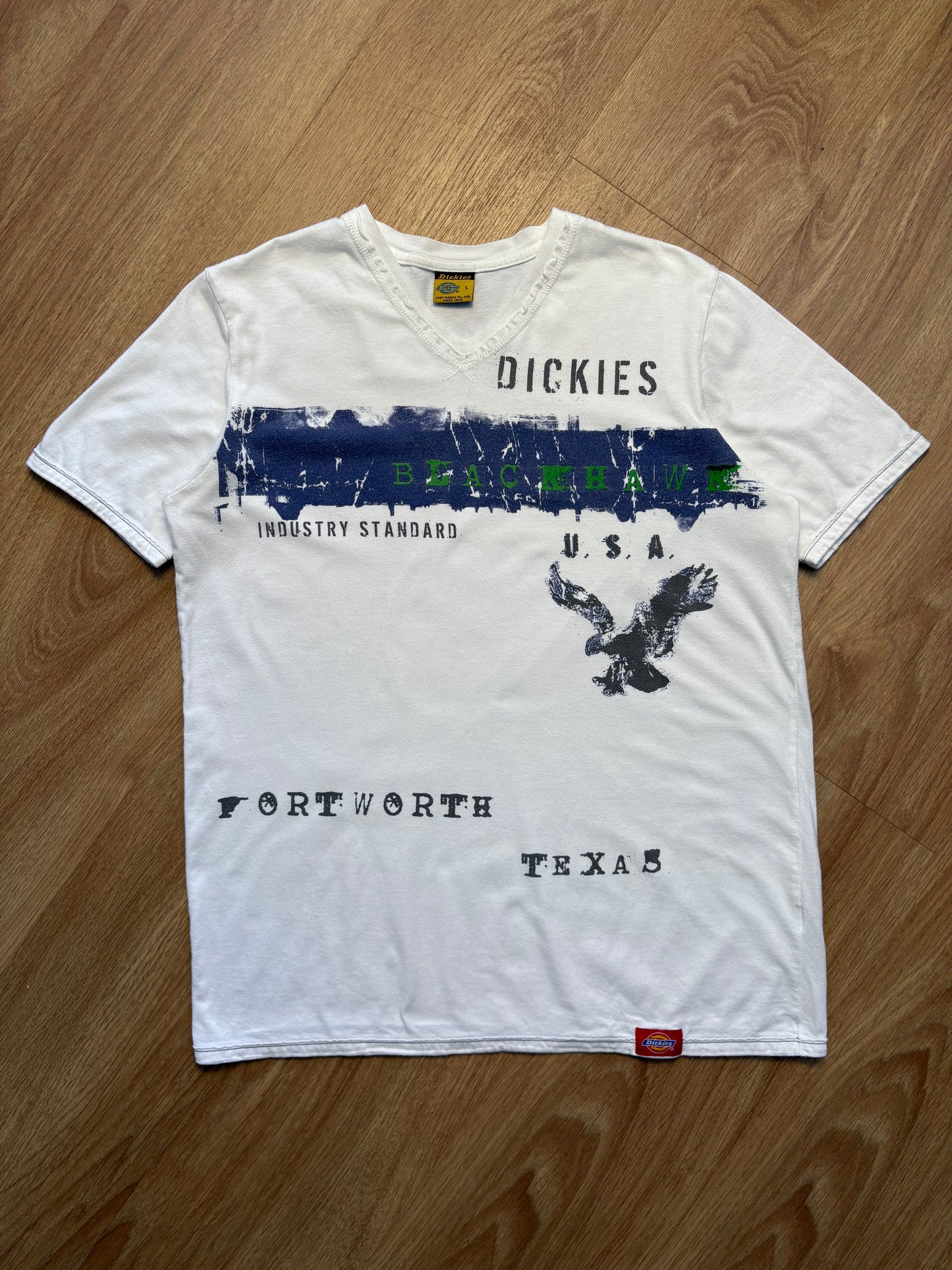 Dickies Workwear 2000s White Graphic Tee (L)