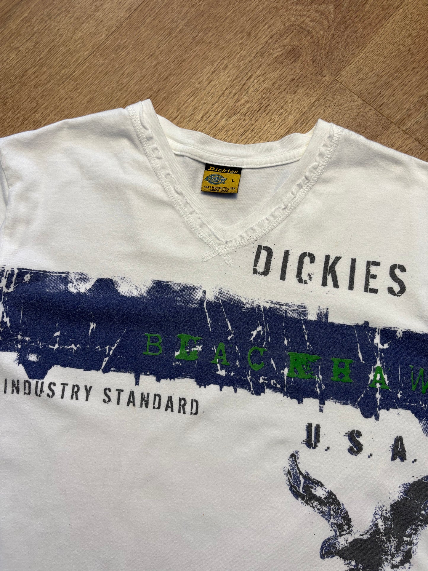 Dickies Workwear 2000s White Graphic Tee (L)