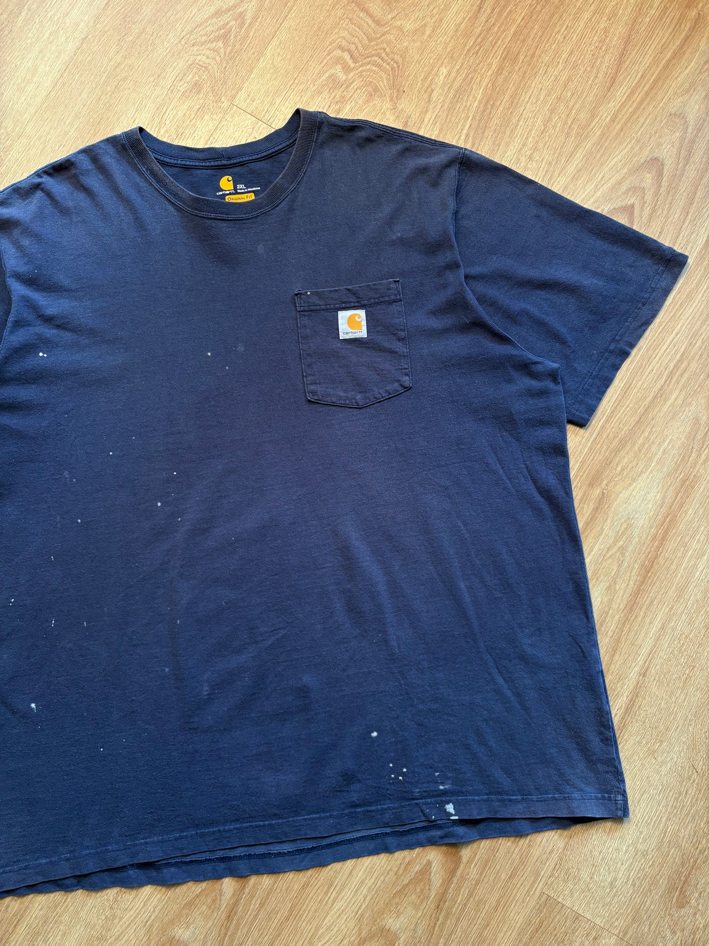 Carhartt Vintage Heavyweight Navy Blue Pocket Tee (XXL)