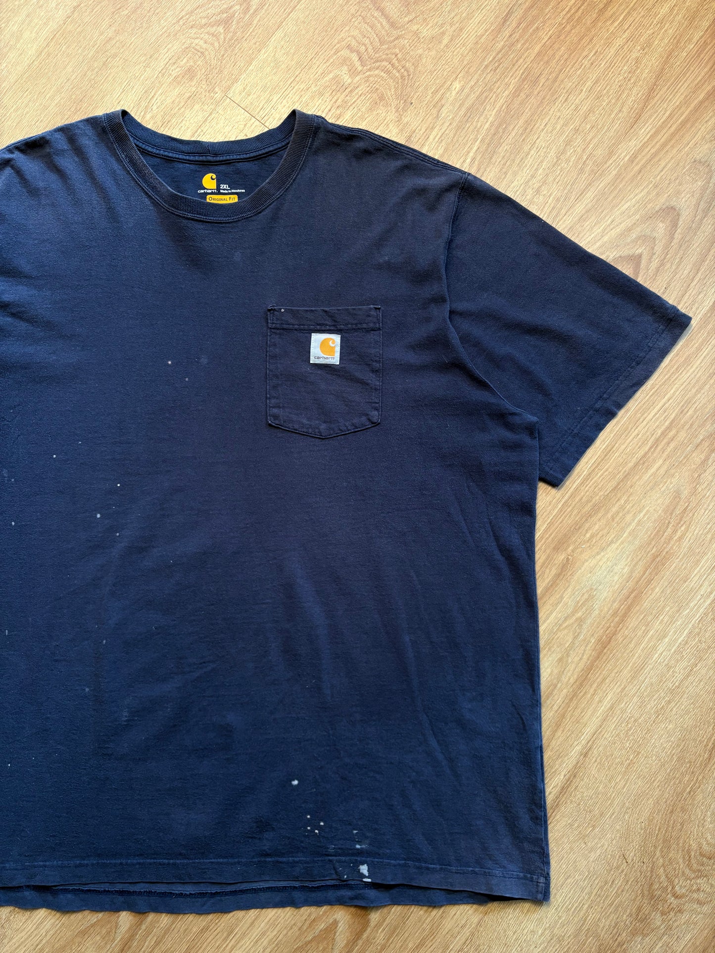 Carhartt Vintage Heavyweight Navy Blue Pocket Tee (XXL)