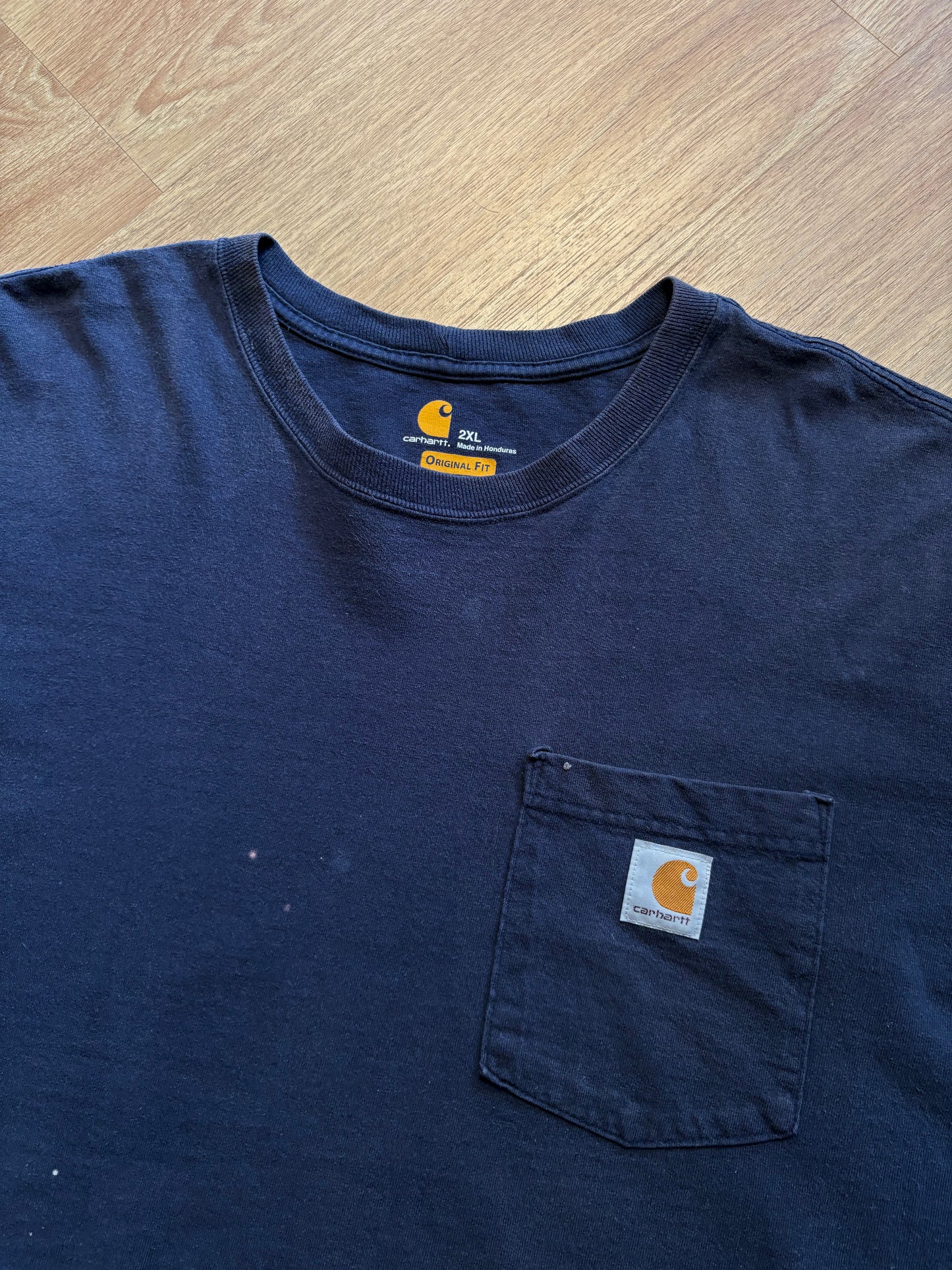 Carhartt Vintage Heavyweight Navy Blue Pocket Tee (XXL)