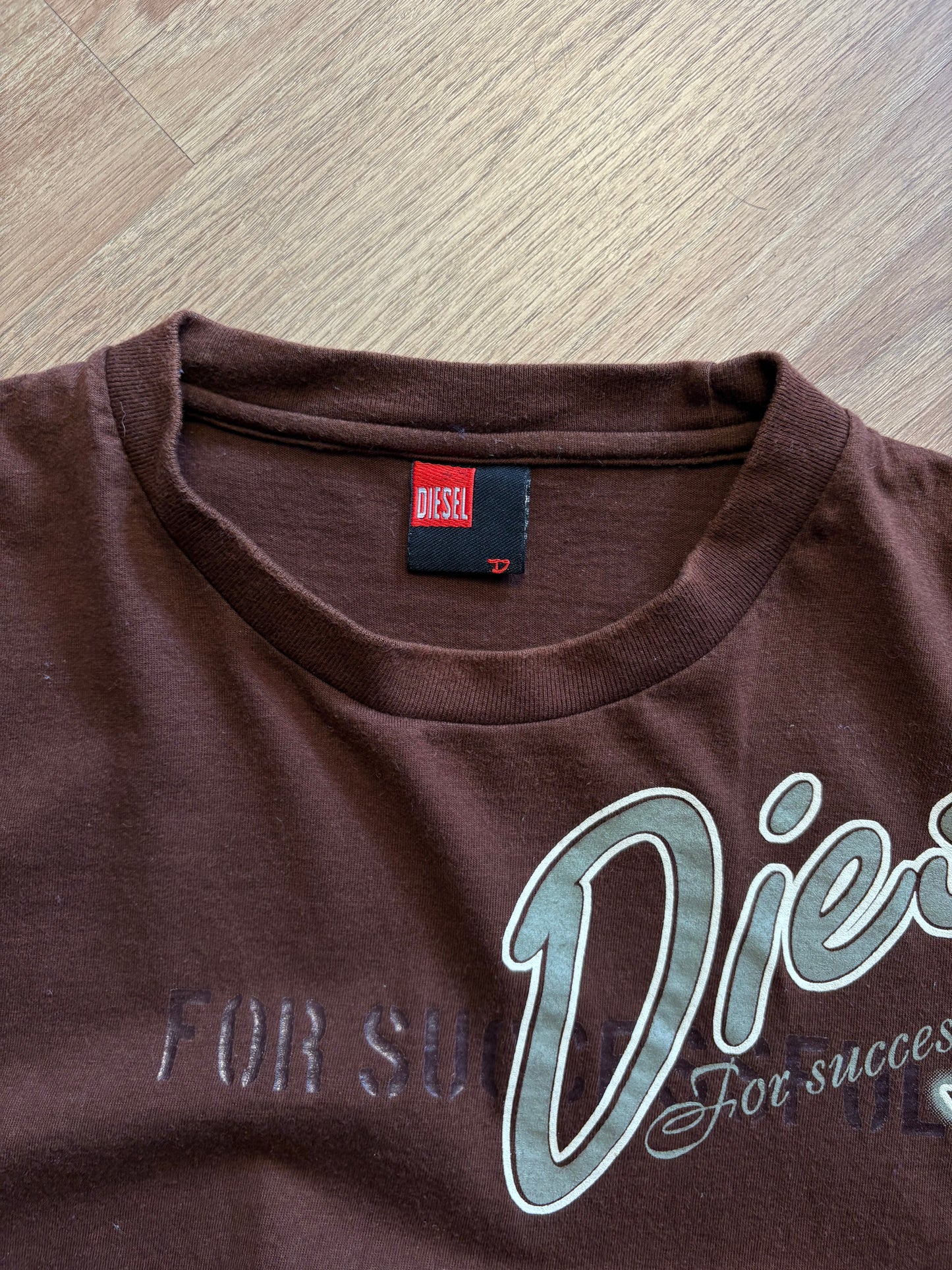 Diesel Industry 2000s Choclate Brown Graphic Tee (M)