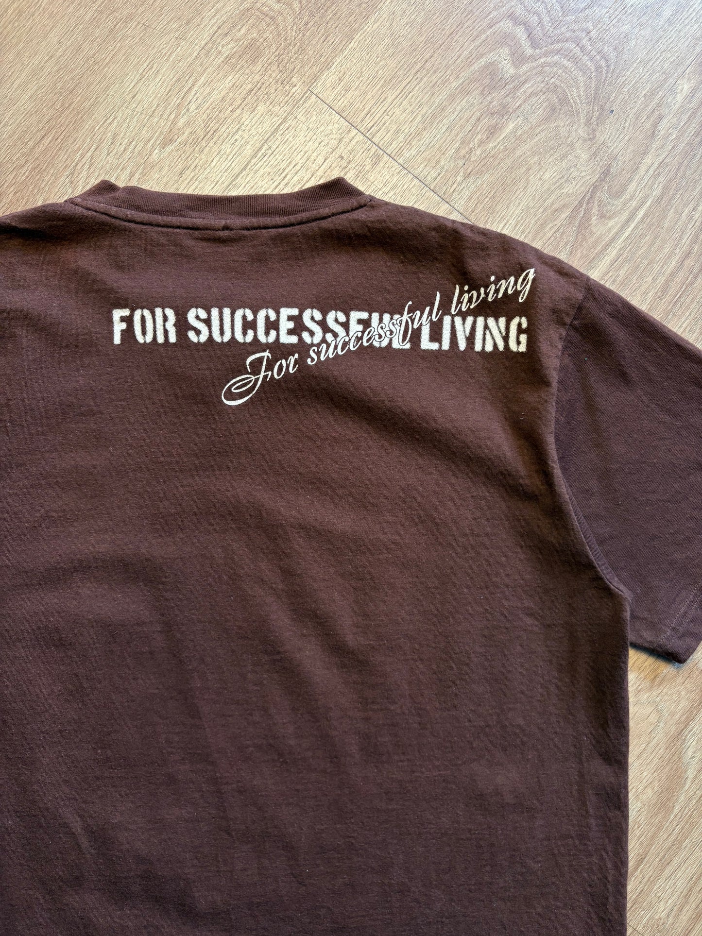 Diesel Industry 2000s Choclate Brown Graphic Tee (M)