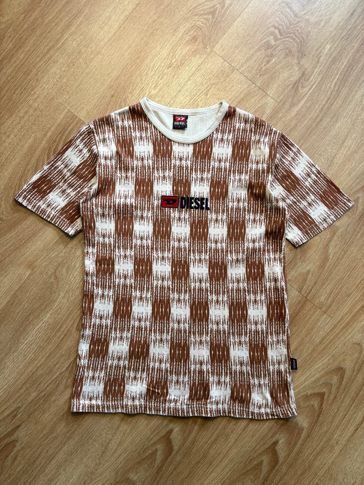 Diesel Industry 90s Pastel Brown Embroidered Top (L)