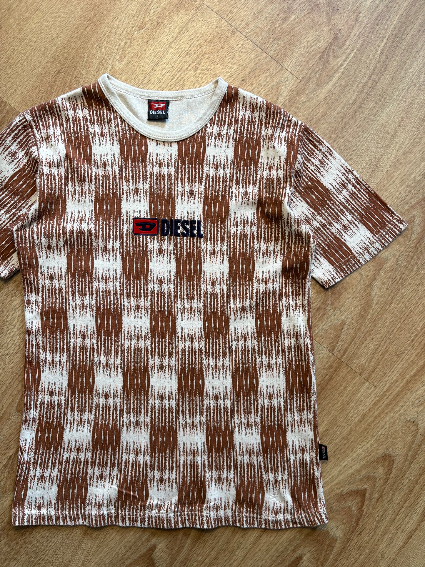 Diesel Industry 90s Pastel Brown Embroidered Top (L)
