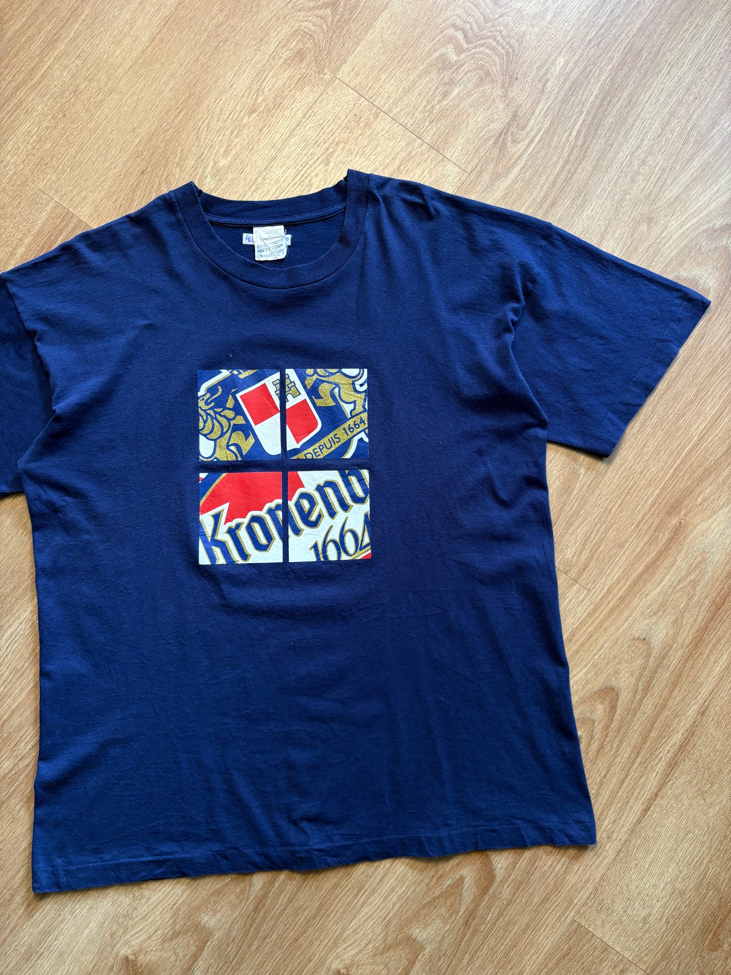 Kronenbourg Beer 90s Screen Stars Navy Blue Tee (XL)