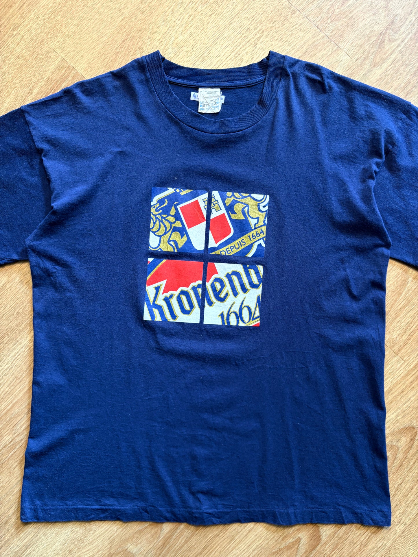 Kronenbourg Beer 90s Screen Stars Navy Blue Tee (XL)