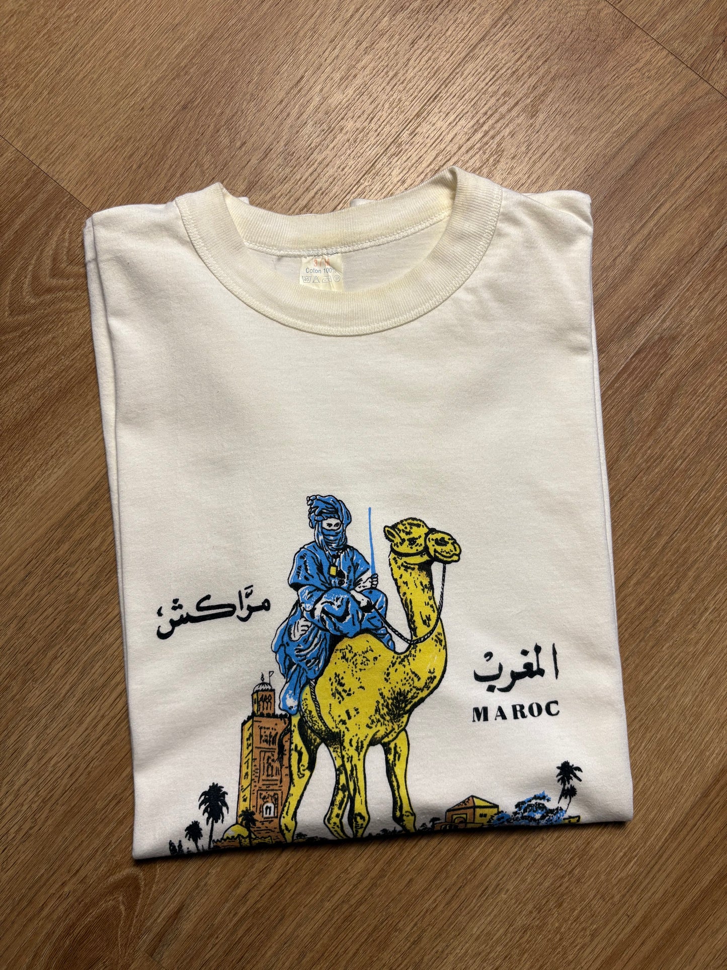Vintage 90s Marrakech Morocco White Single Stitch Tee (M)