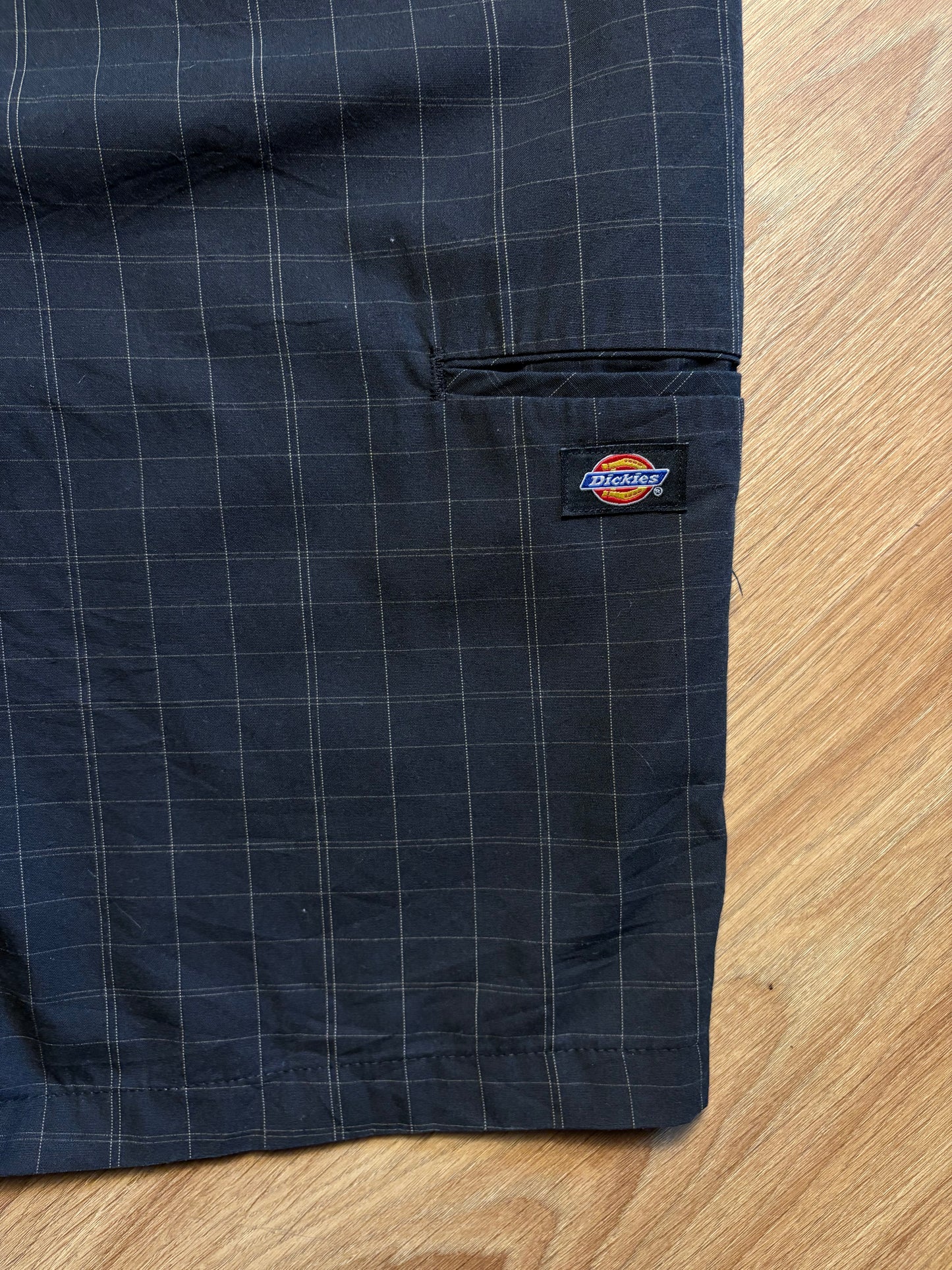 Vintage Dickies Workwear Baggy Black Checkered Shorts (38w)
