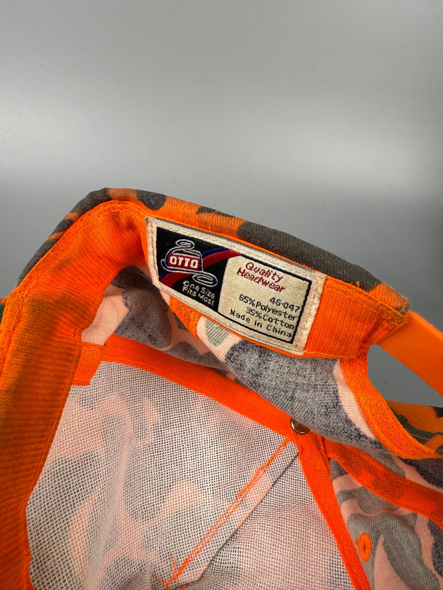 Vintage Workwear Orange Camo Trucker Hat