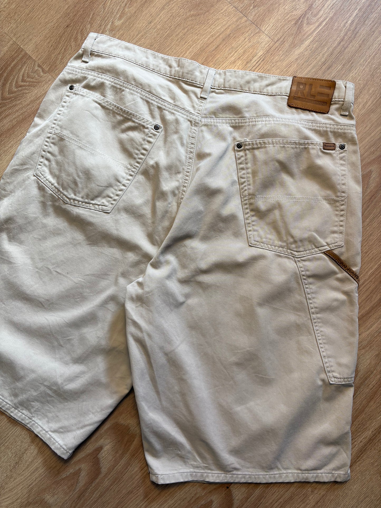 Vintage Ralph Lauren Beige Carpenter Shorts (36w)