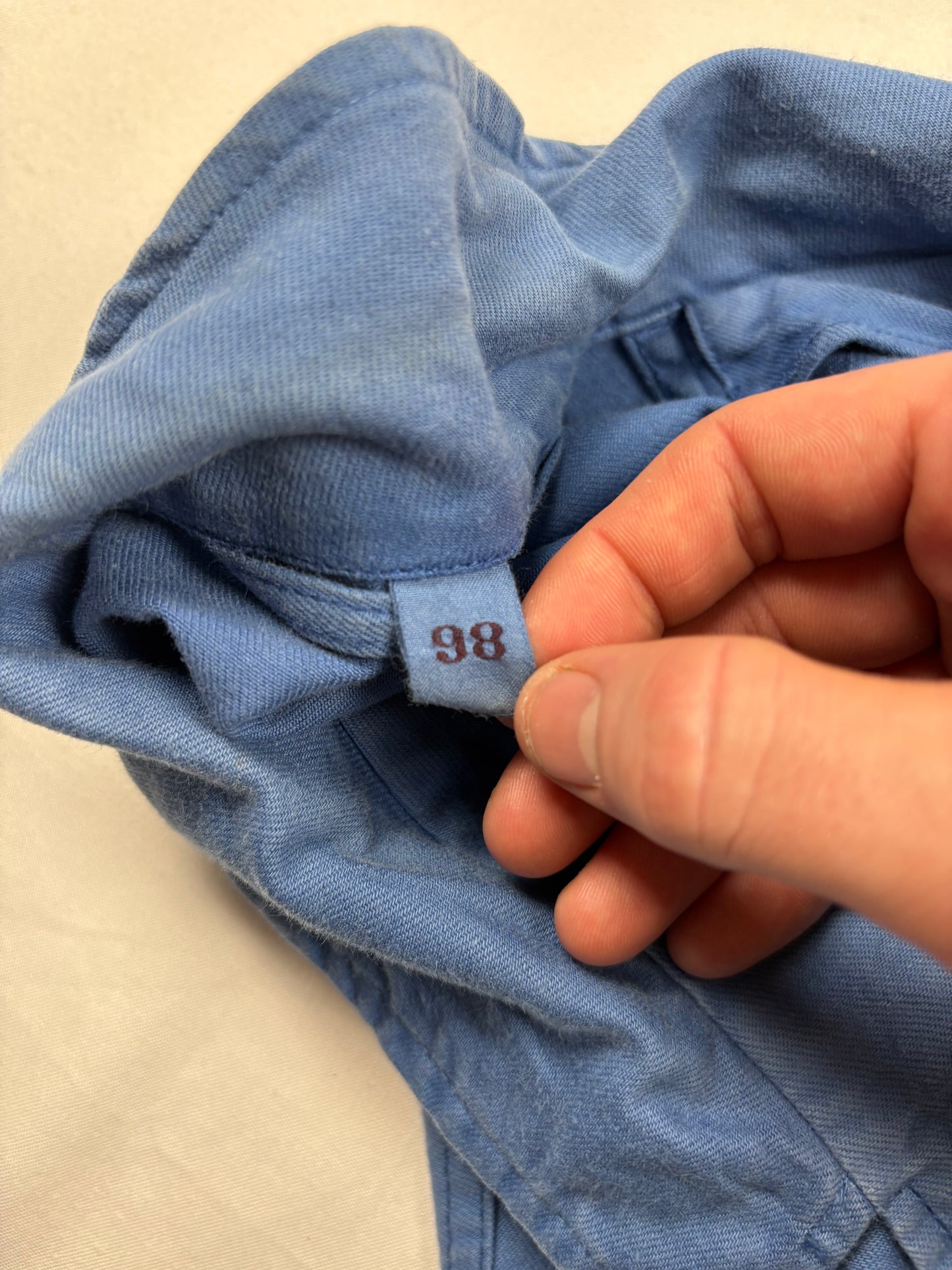 True Vintage 60s Blue French Workwear Chore Jacket (L)