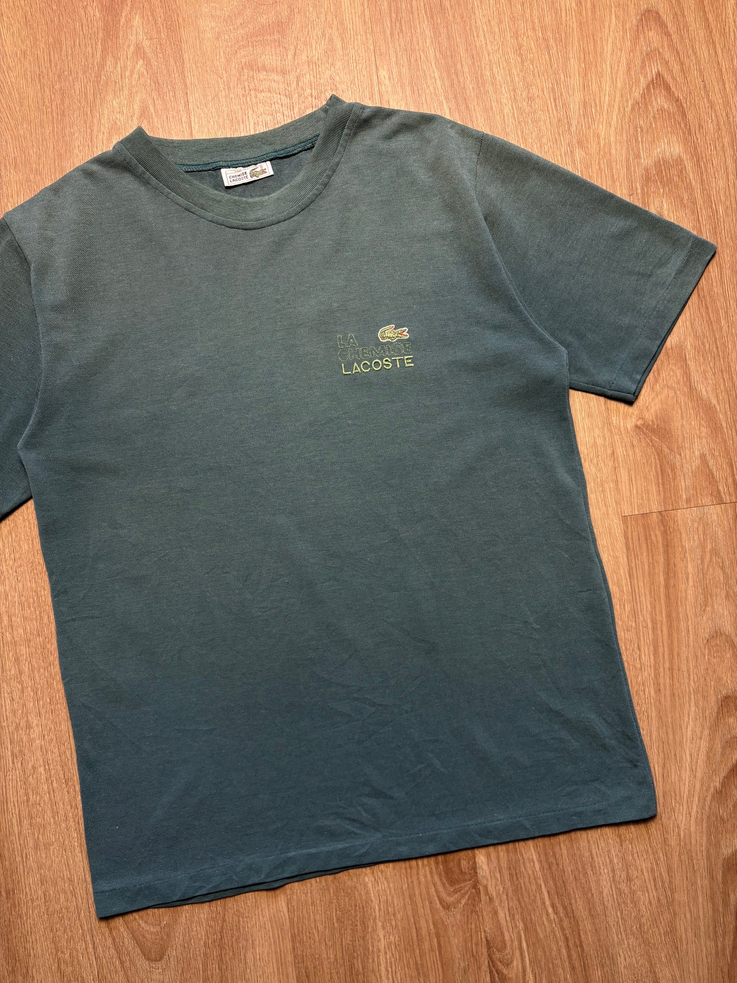Vintage Lacoste Chemise Dark Green Heavyweight T-shirt (M)
